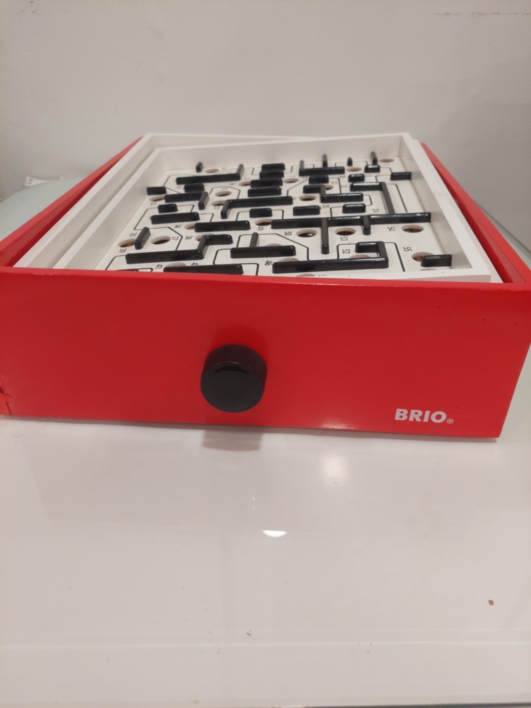 Brio Labyrinth Game Tilt Maze 2 Extra Boards Red Wooden #34020 2006