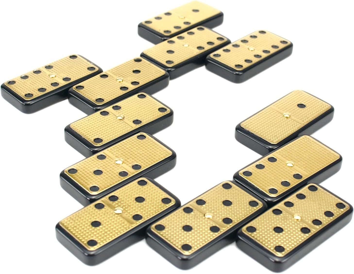 Metal Surface Dominoes Set Double 6 for Adults and Kids – Classic 28Pieces Go…