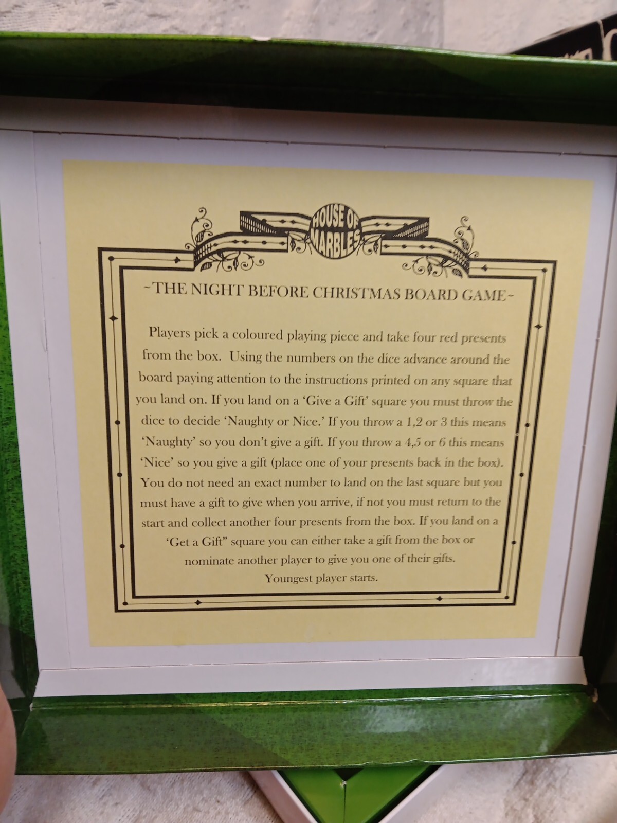 HOUSE OF MARBLES – THE NIGHT BEFORE CHRISTMAS BOARD GAME Complete Rare Fast Ship