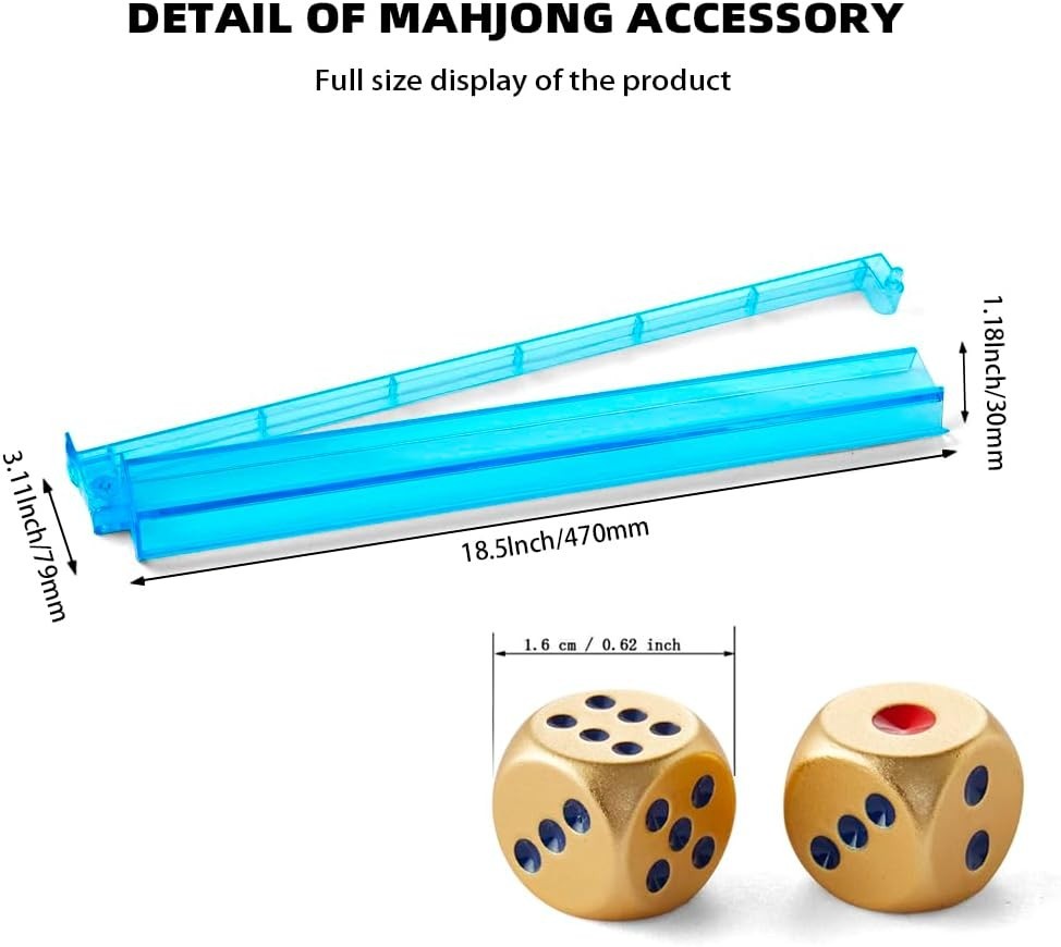 Mahjong Racks with Pushers, Clear Acrylic American Majiang Tile Racks, Enhanc…