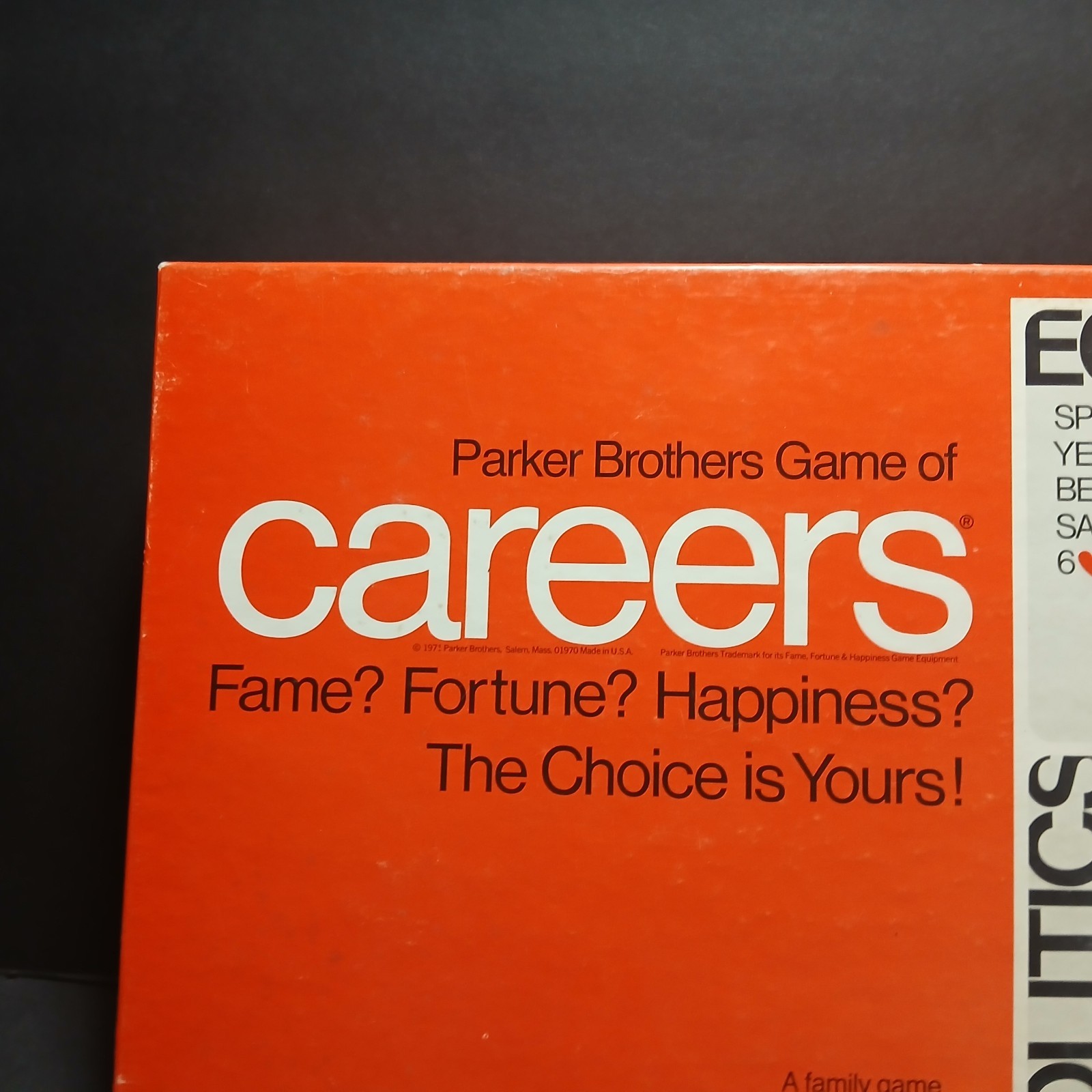 1971 Careers Board Game by Parker Brothers COMPLETE in Great Condition Vintage