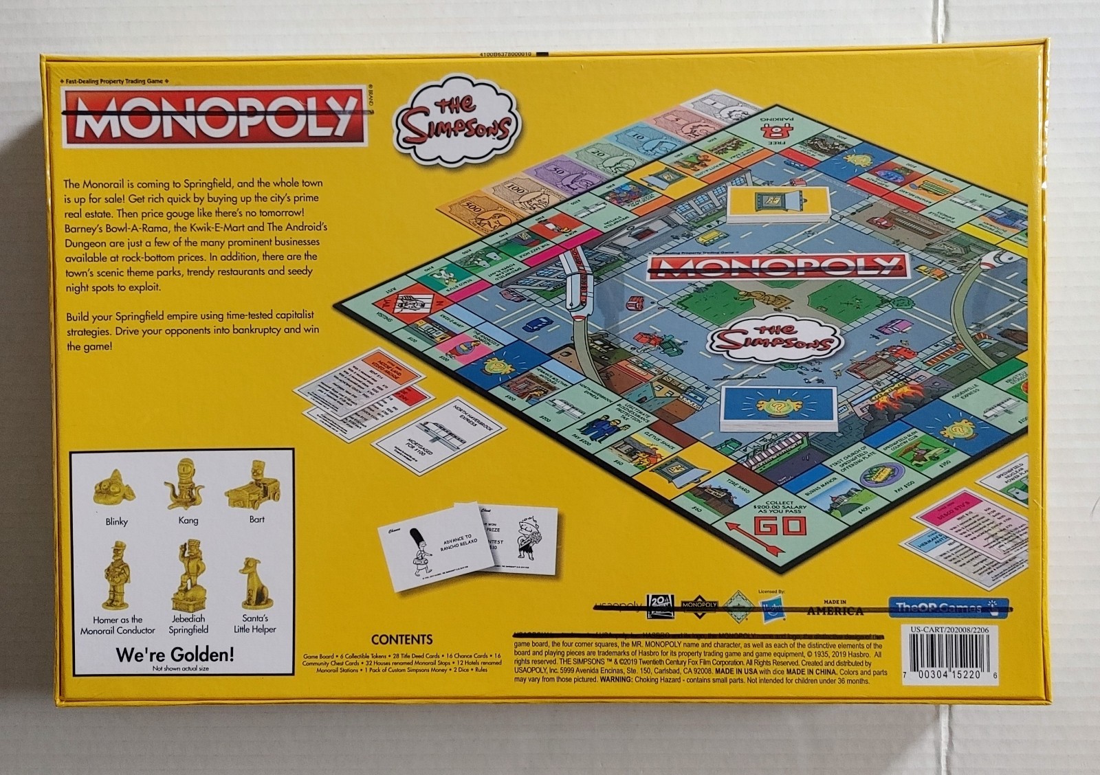 The Simpsons Monopoly Board Game Welcome to Springfield Brand New Sealed