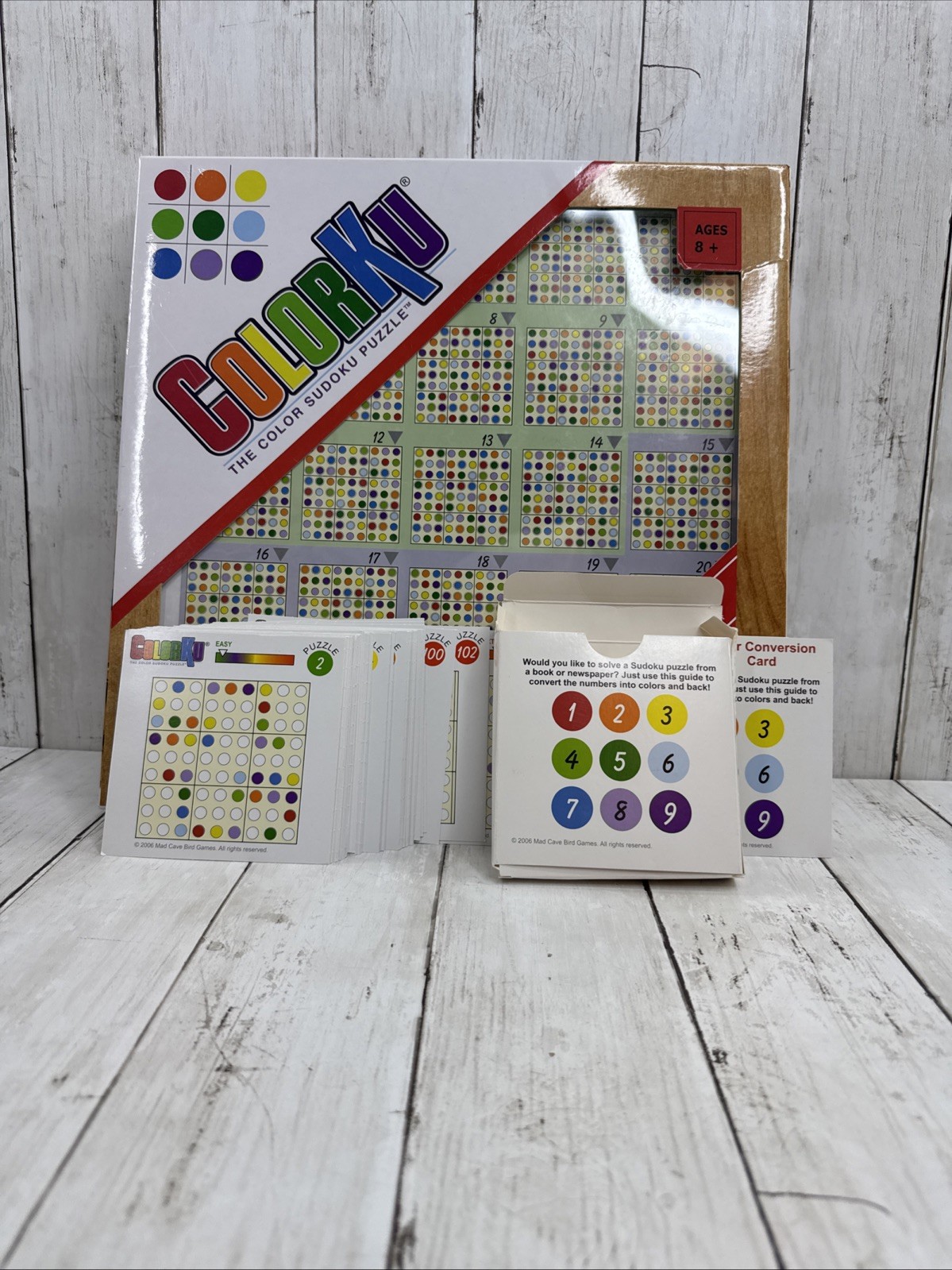 COLORKU Game Color-Sudoku Puzzle, 81 Balls, Solid Wood Board complete