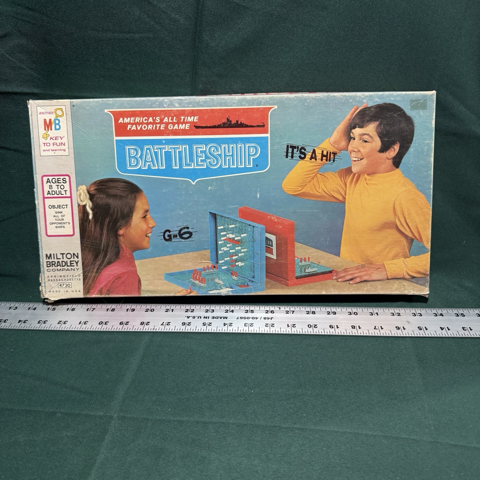 Battleship – Strategy Game 1967 Vintage Milton Bradley – 4730 – Complete