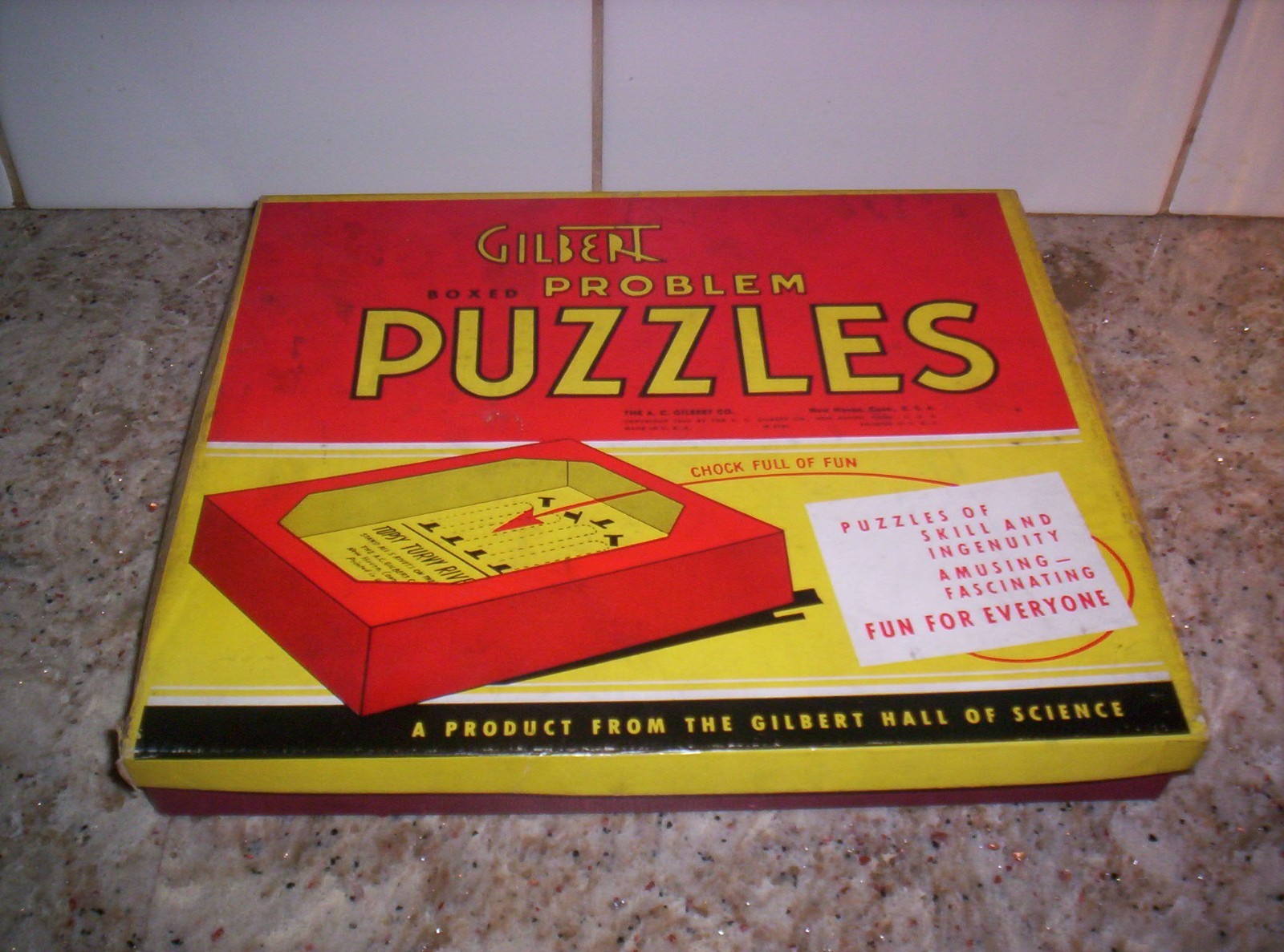 Vintage 1940 A.C. Gilbert Company Mini Dexterity Puzzle Set of 6 NICE!!