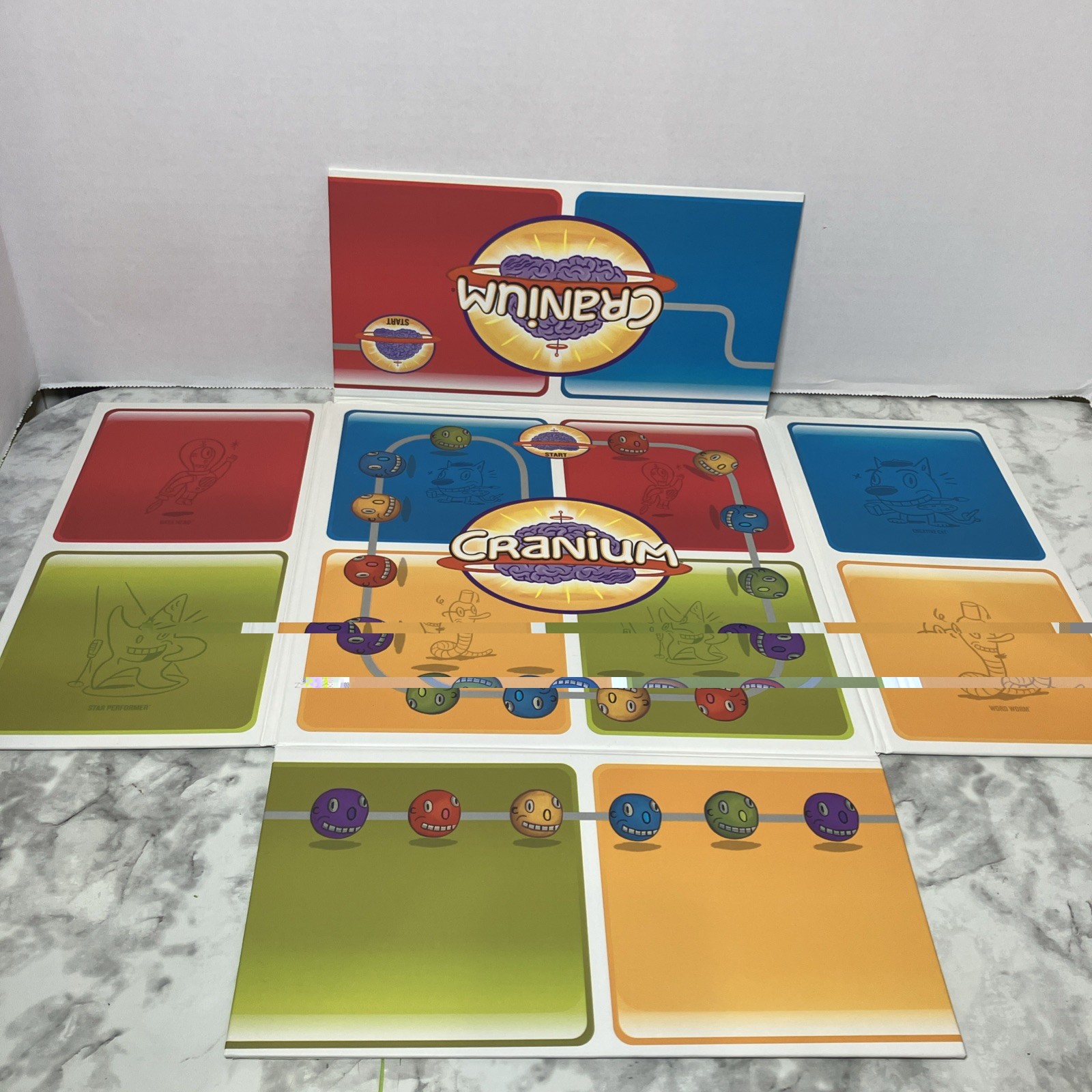 Hasbro Cranium 3-in-1 Foldout Board Game Adult 16+ 600 New Cards Open Box