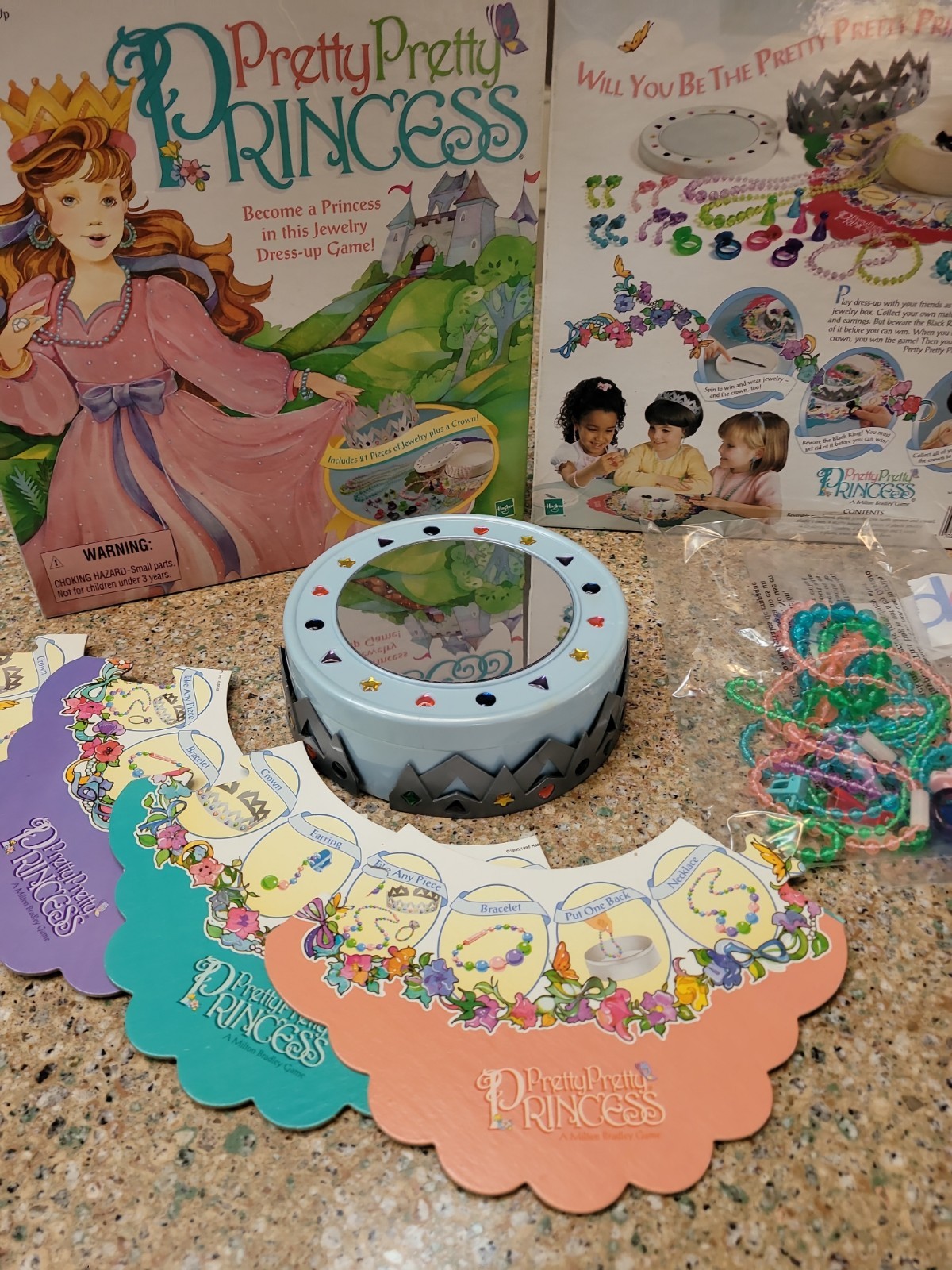 Milton Bradley Pretty Pretty Princess Board Game Incomplete Spinner 1995 See Pic