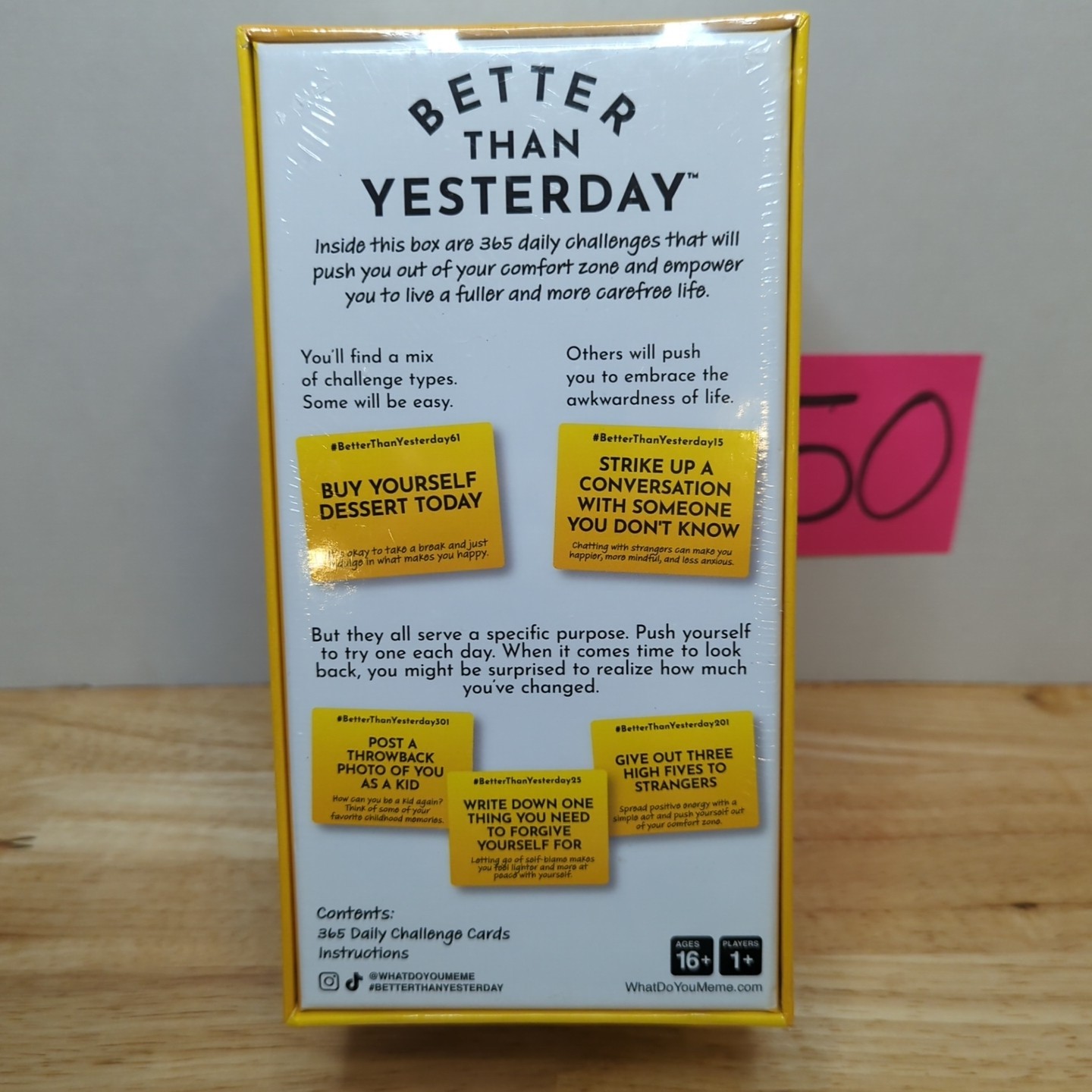 Better Than Yesterday Card Game 365 Daily Challenges