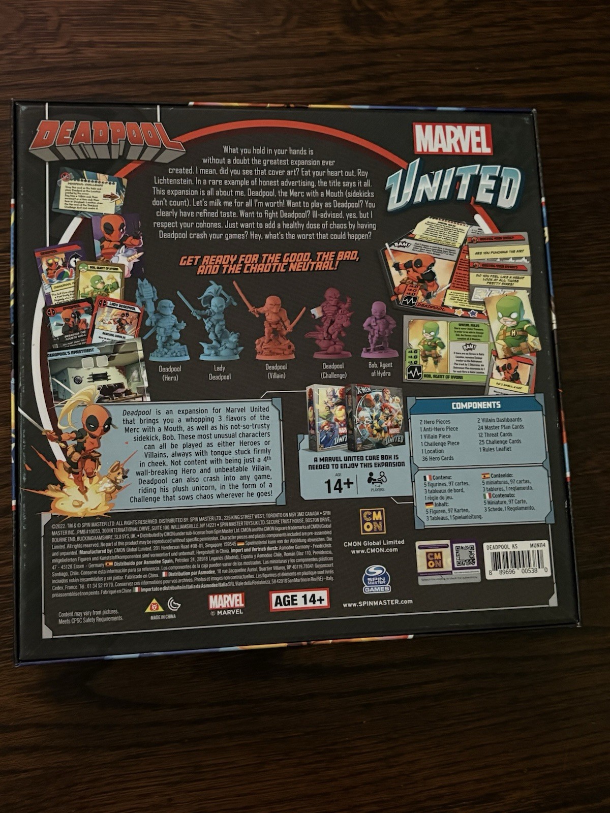 Marvel United X-Men Deadpool Expansion Kickstarter New Open Box