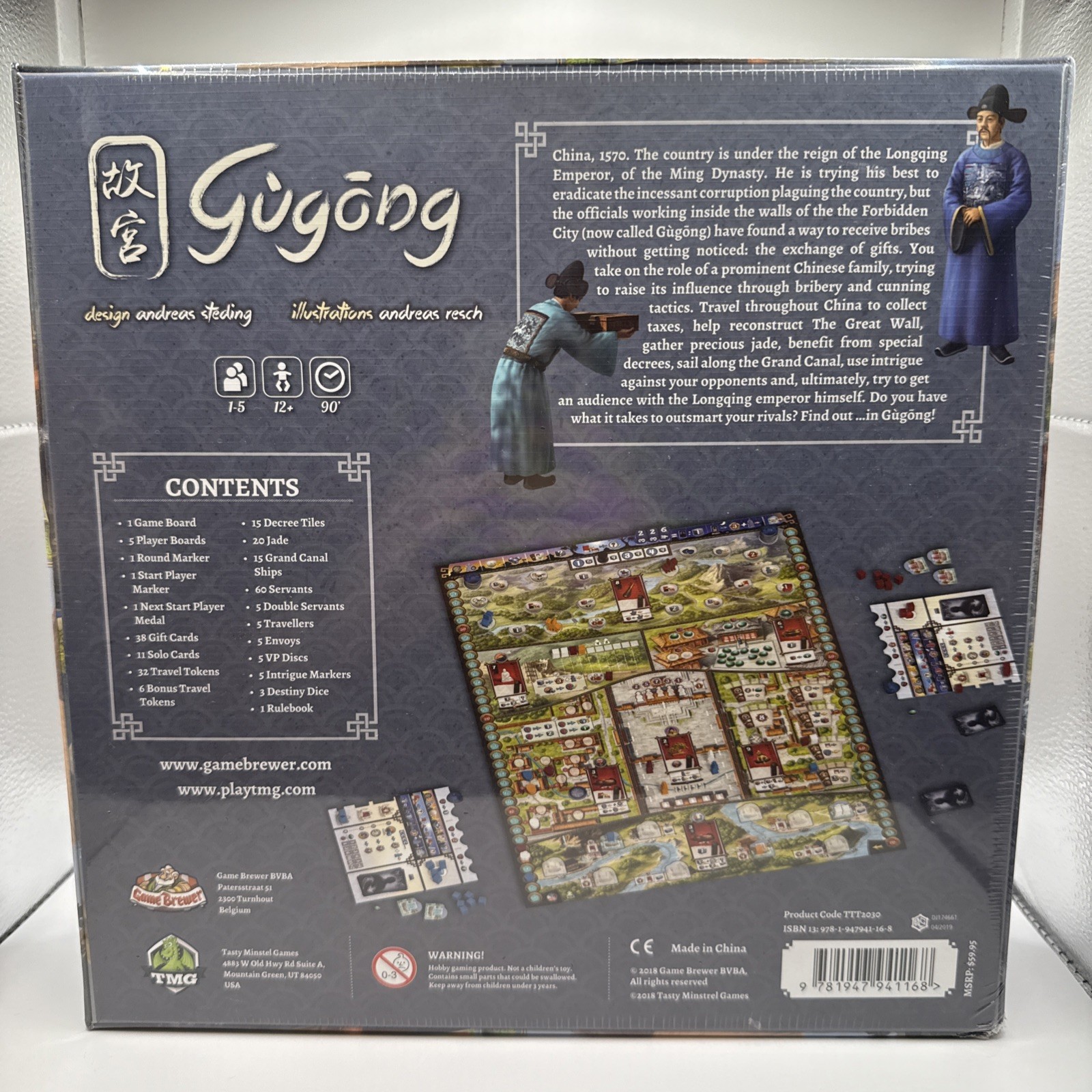 GUGONG, Strategy Board Game. Sealed, TMG Tasty Minstrel Games 1-5 Players, 90min