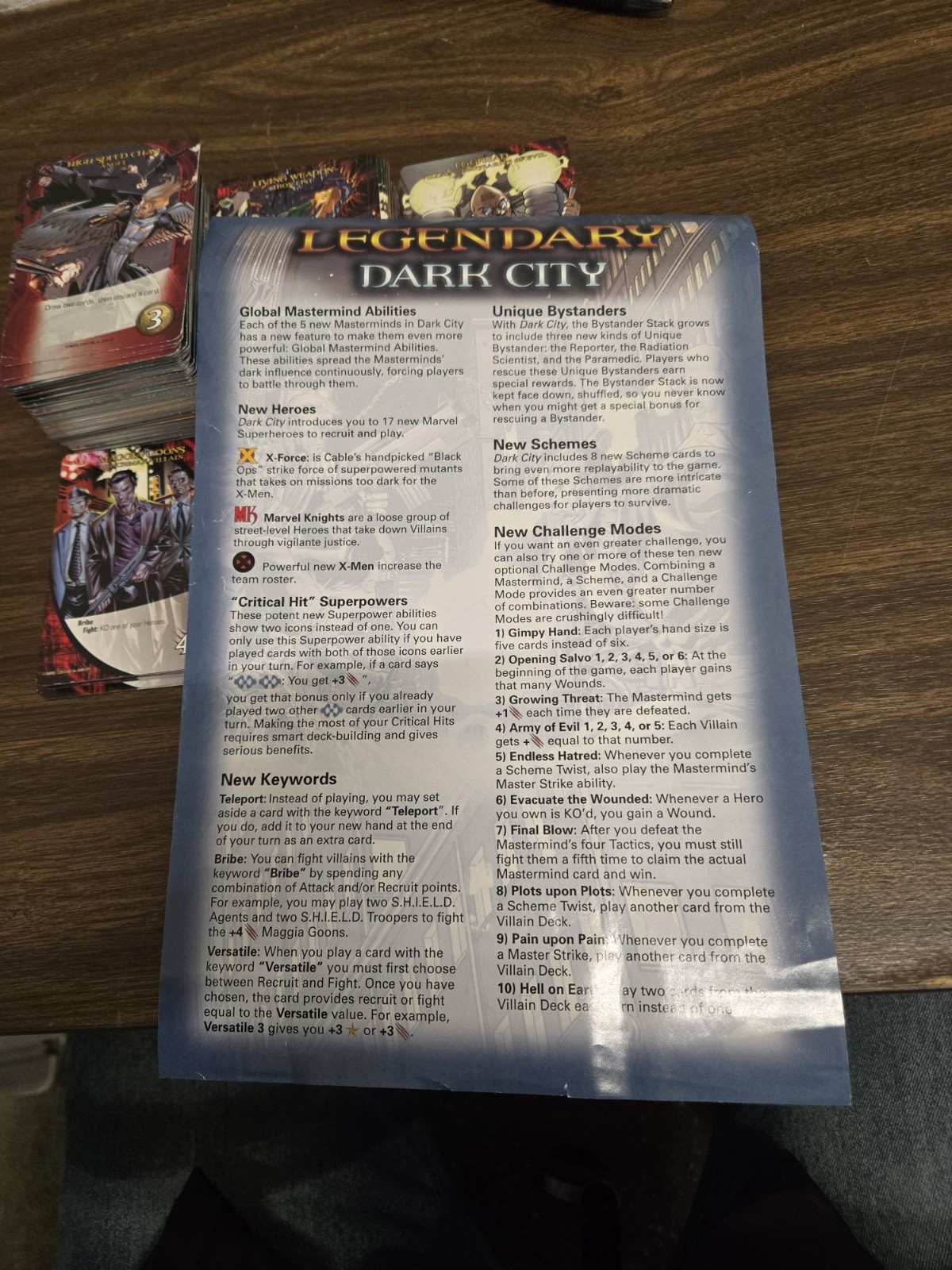 Marvel Legendary Dark City No Box W Foil Promo