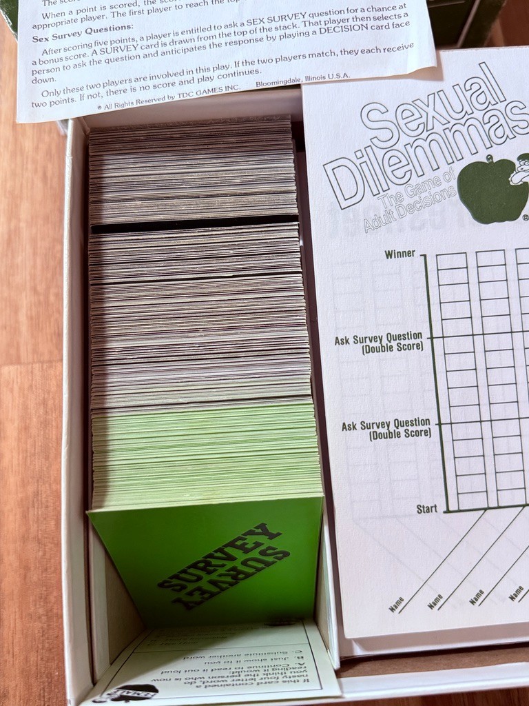 Sexual Dilemmas Adult Party Board Game Complete Vintage TDC Games