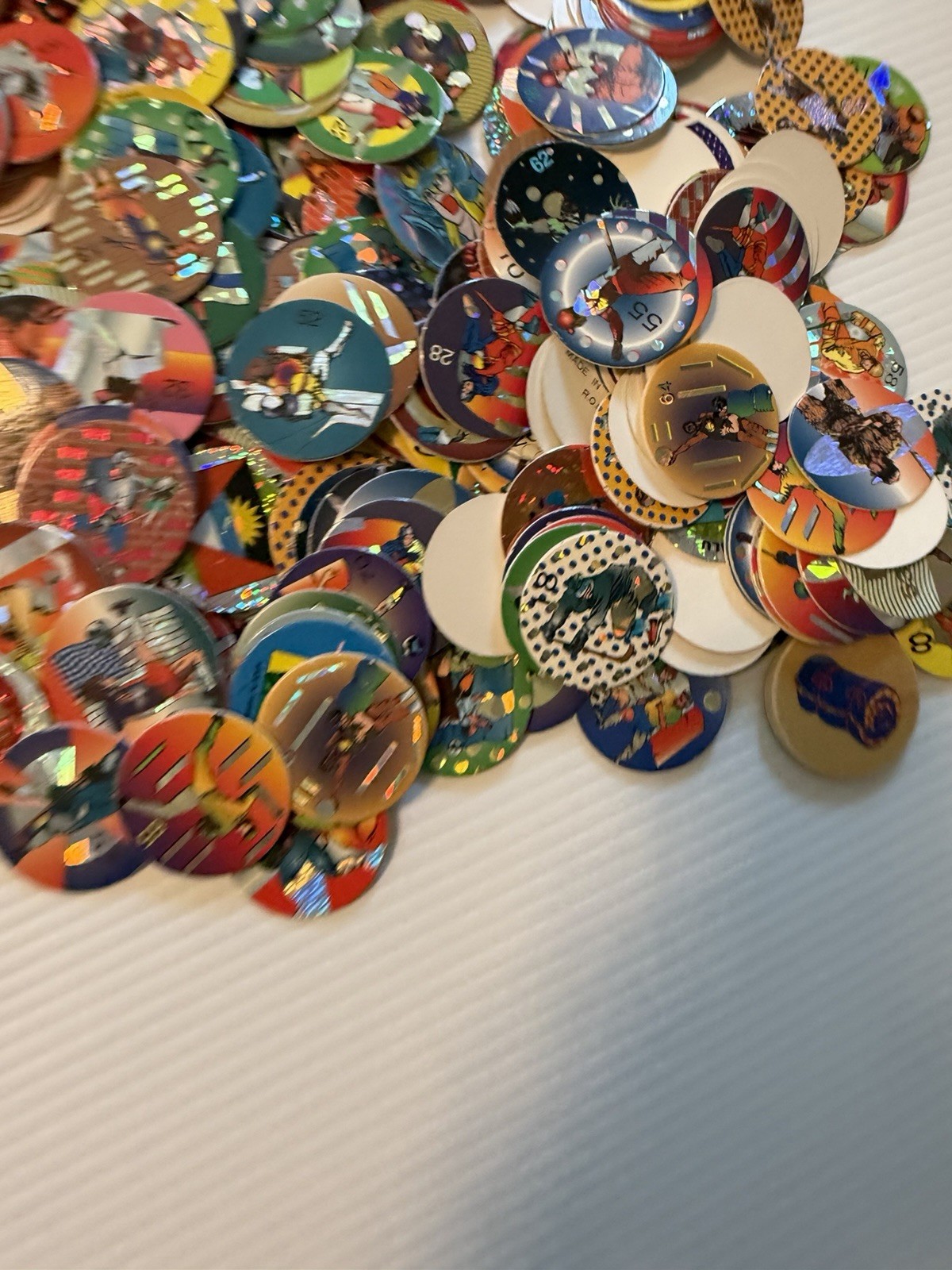 Huge Lot POGS Slammers Hundreds Of Different Designs Sports Holographic Shiny ++