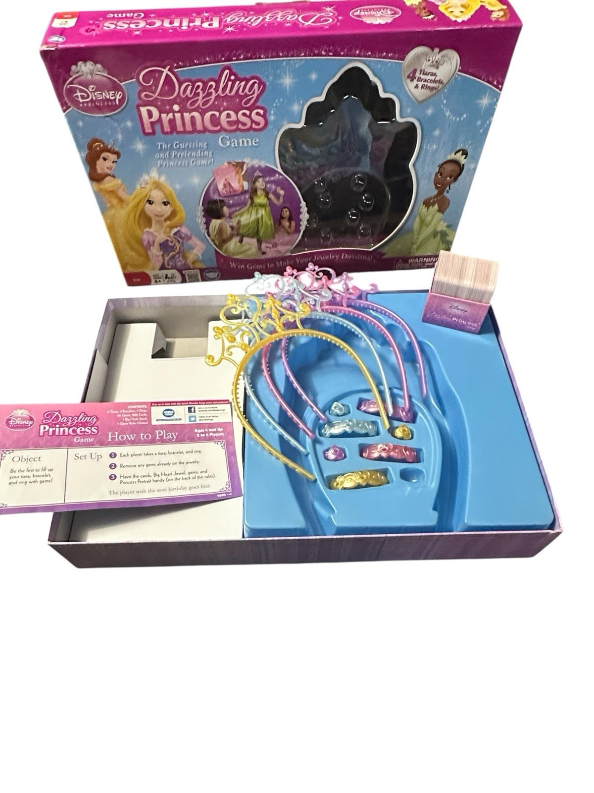 DAZZLING DISNEY PRINCESS Jewelry Tiara Game Missing One Ring