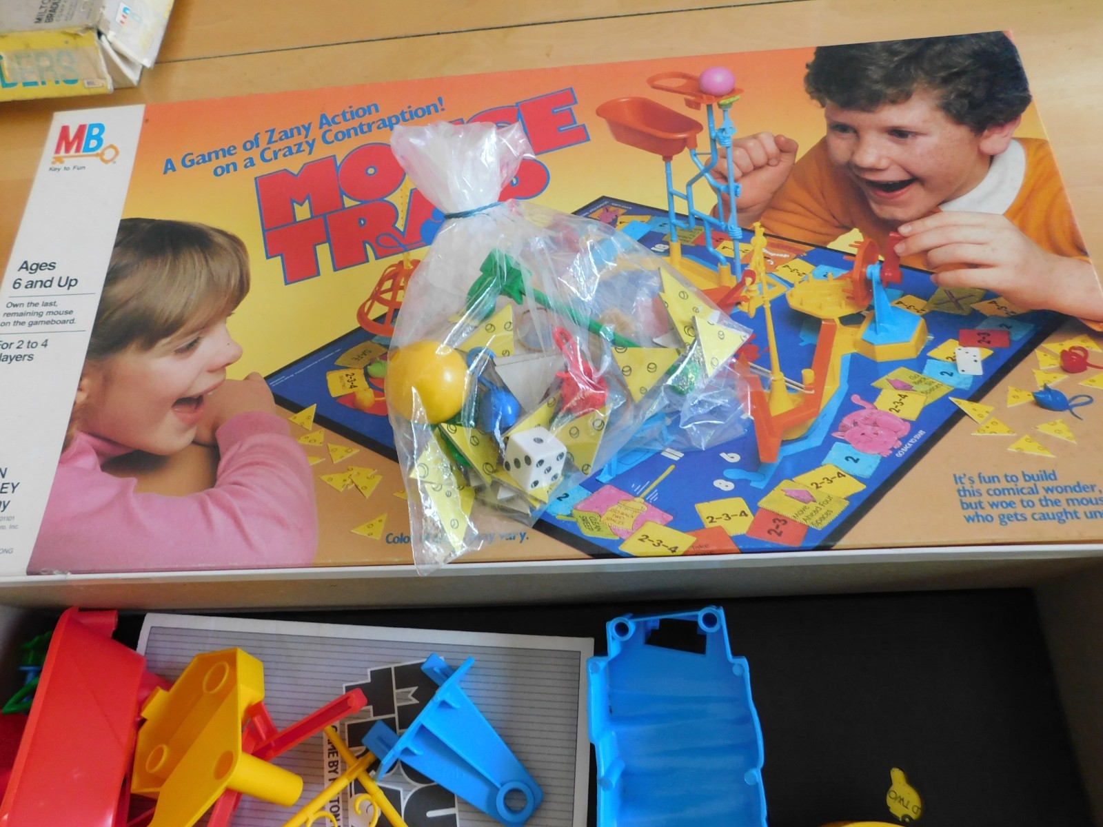 RARE Vintage 1986 Milton Bradley Mouse Trap (100% Complete W/Manual) Board Game
