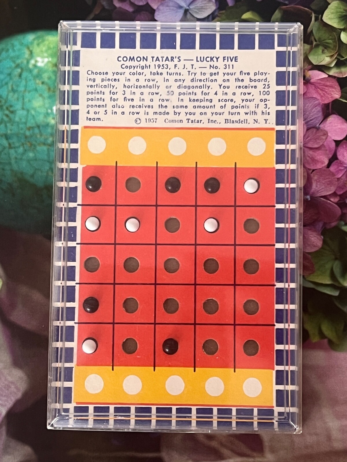 Dexterity Puzzle Game Vtg Comon Tatars Lucky Five 1953 #311 Family Fun EUC S1
