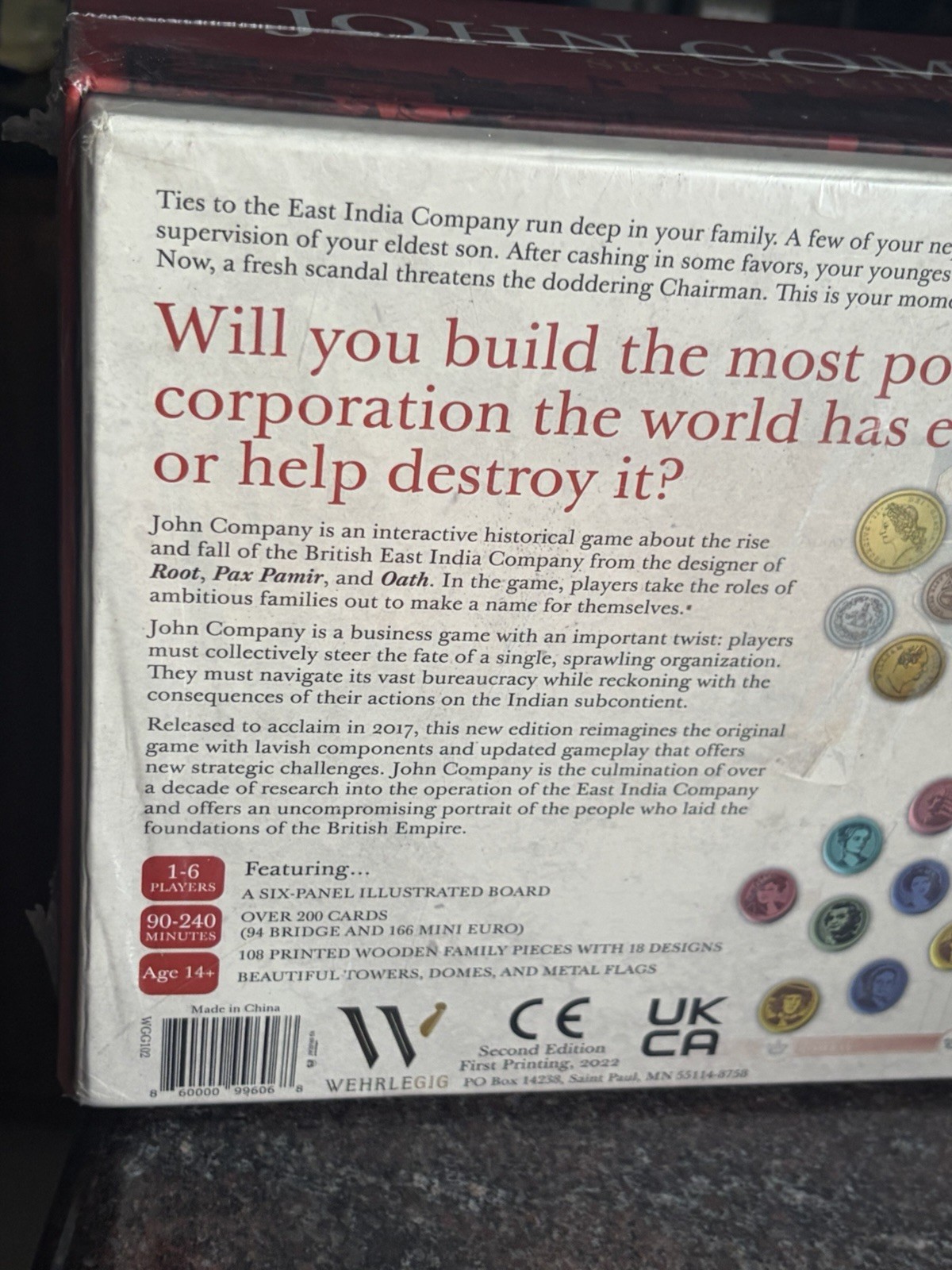 NEW JOHN COMPANY 2nd Edition First Printing 2022 Board Game SEALED!