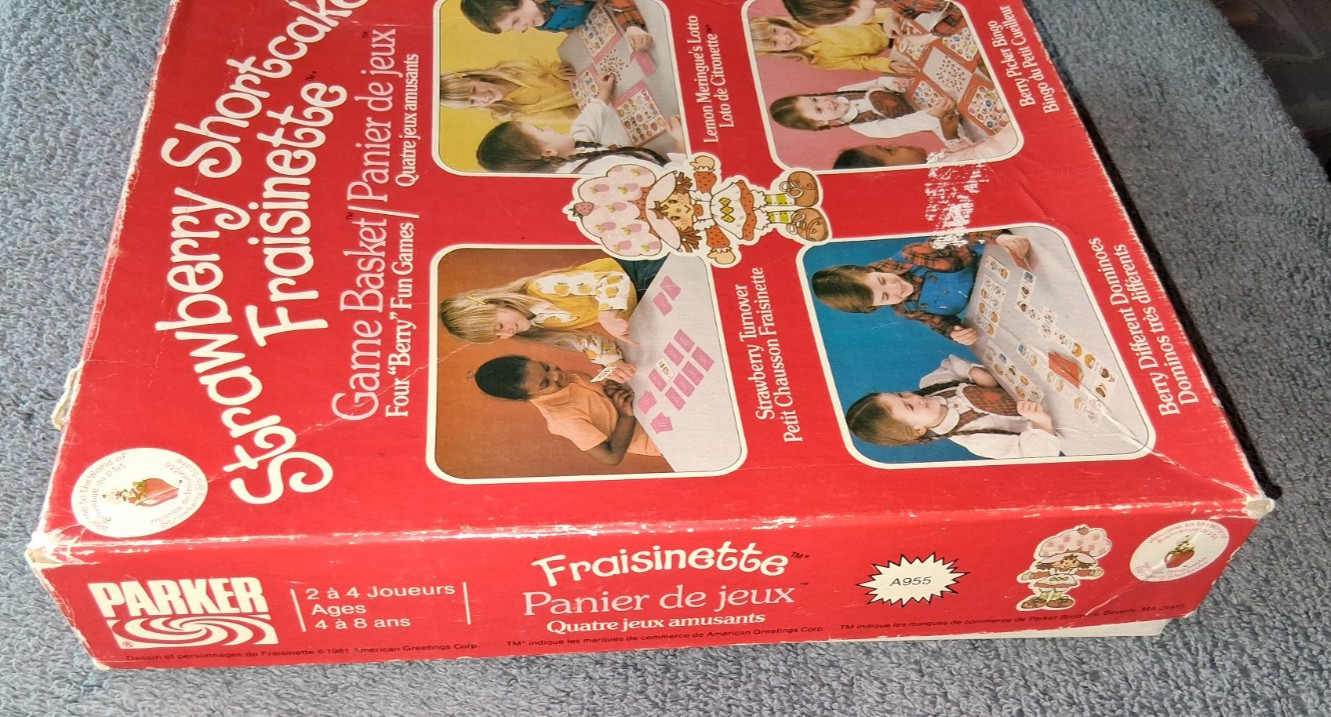 Strawberry Shortcake Fraisinette Berry Game Basket Panier De Jeux French 1981