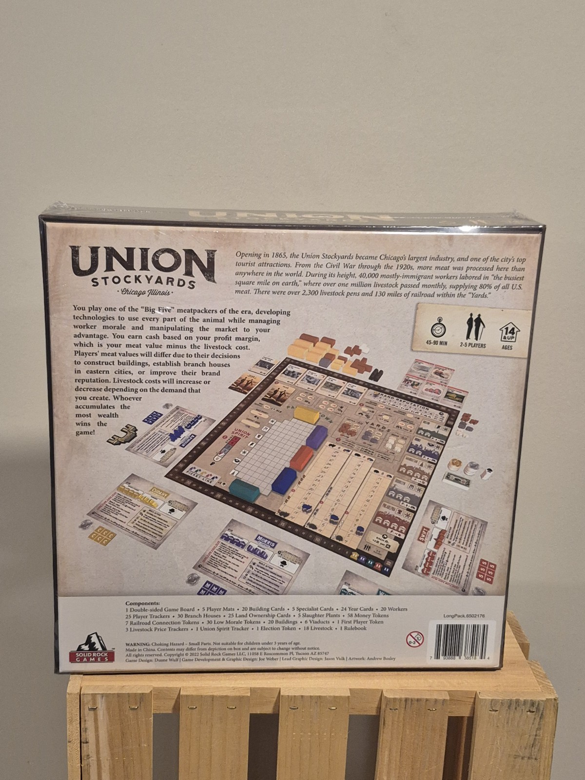 Solid Rock Games Union Stockyards Strategy Board Game, 2-5 Players, 14+