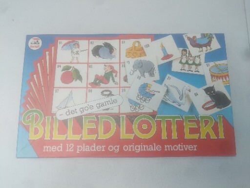 Dan Spil vintage billed lotteri foreign board game ~ TRL7#31