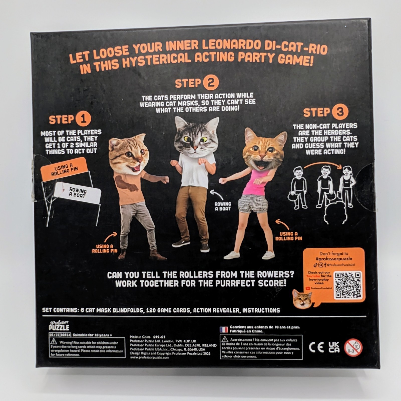 Like Herding Cats Acting Board Game 3-10 Players Masks Charades No Instructions