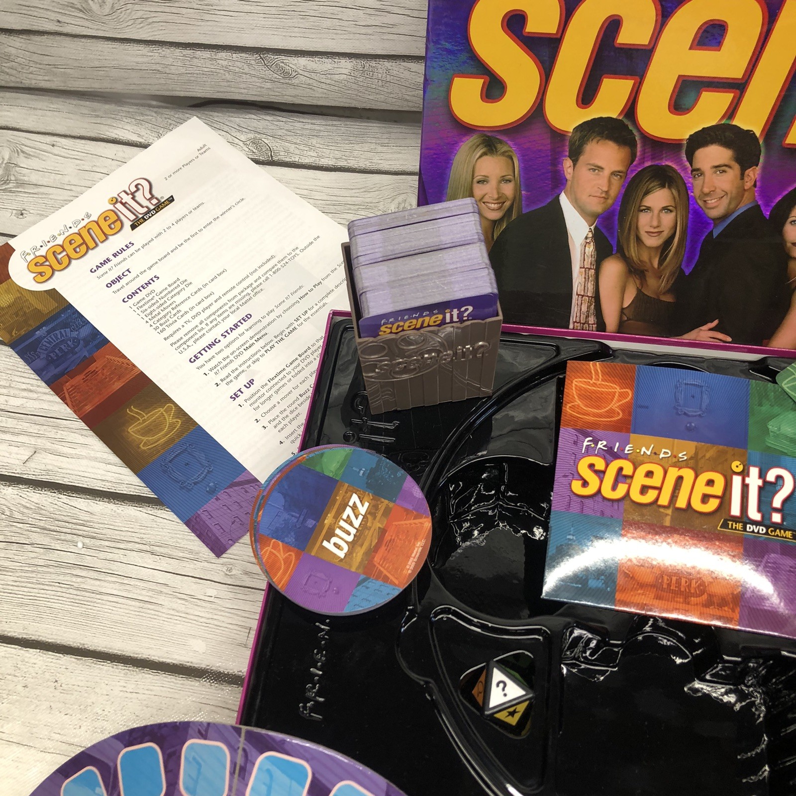2005 Mattel FRIENDS Scene-It? DVD Trivia Board Game 100% COMPLETE / TESTED Fun!