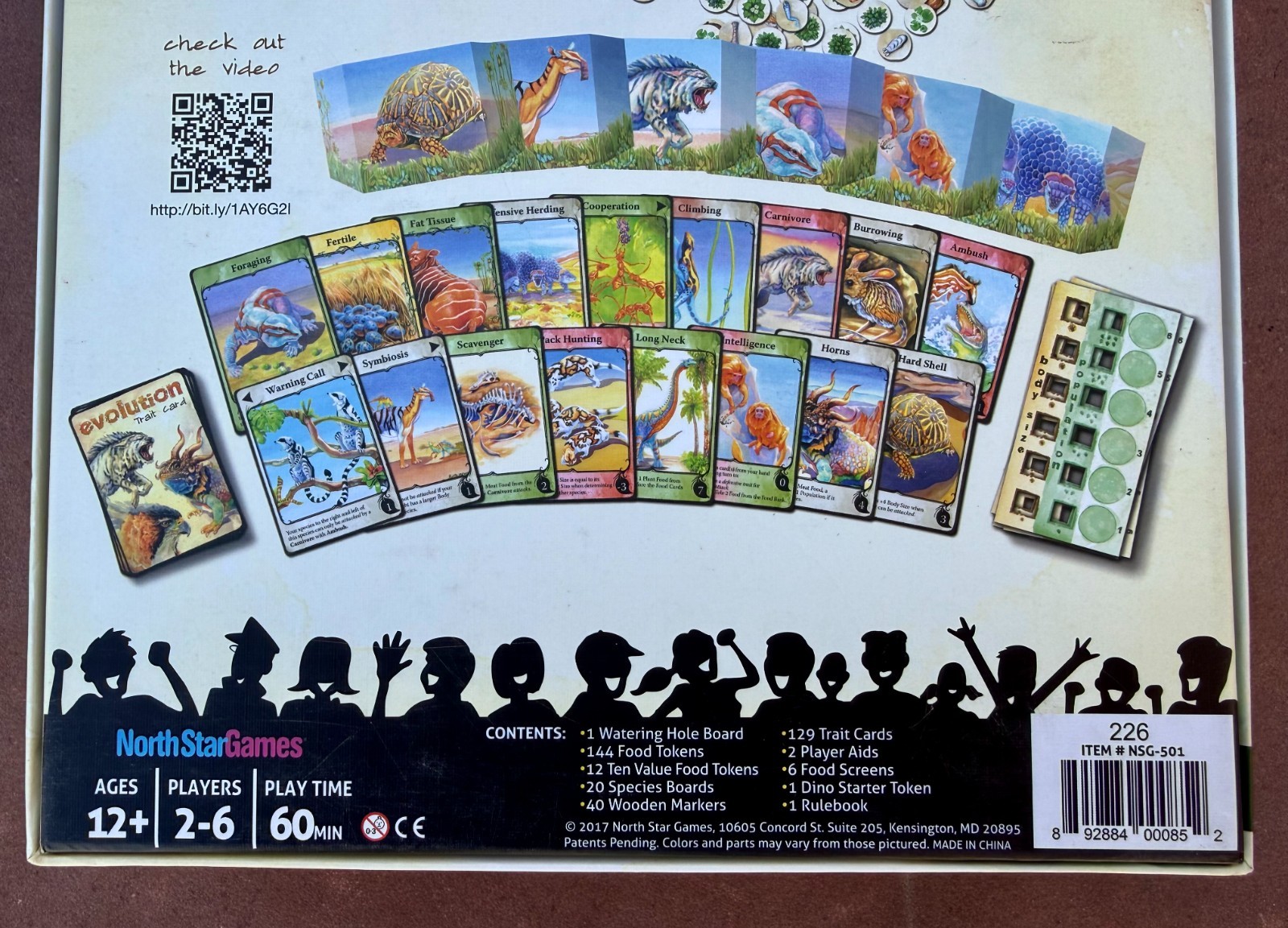 Evolution Board Game North Star Games Science Education Complete Nice Open Box