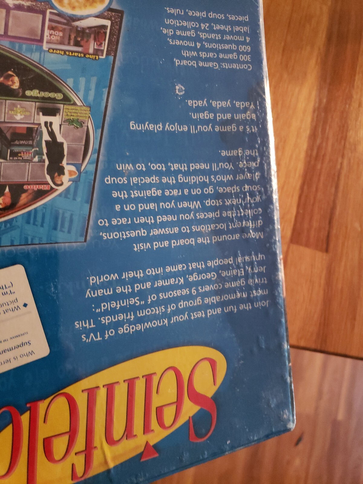 SEALED Seinfeld Trivia Game 2009 Adult 2-4 Players, Pressman #5300 water damage