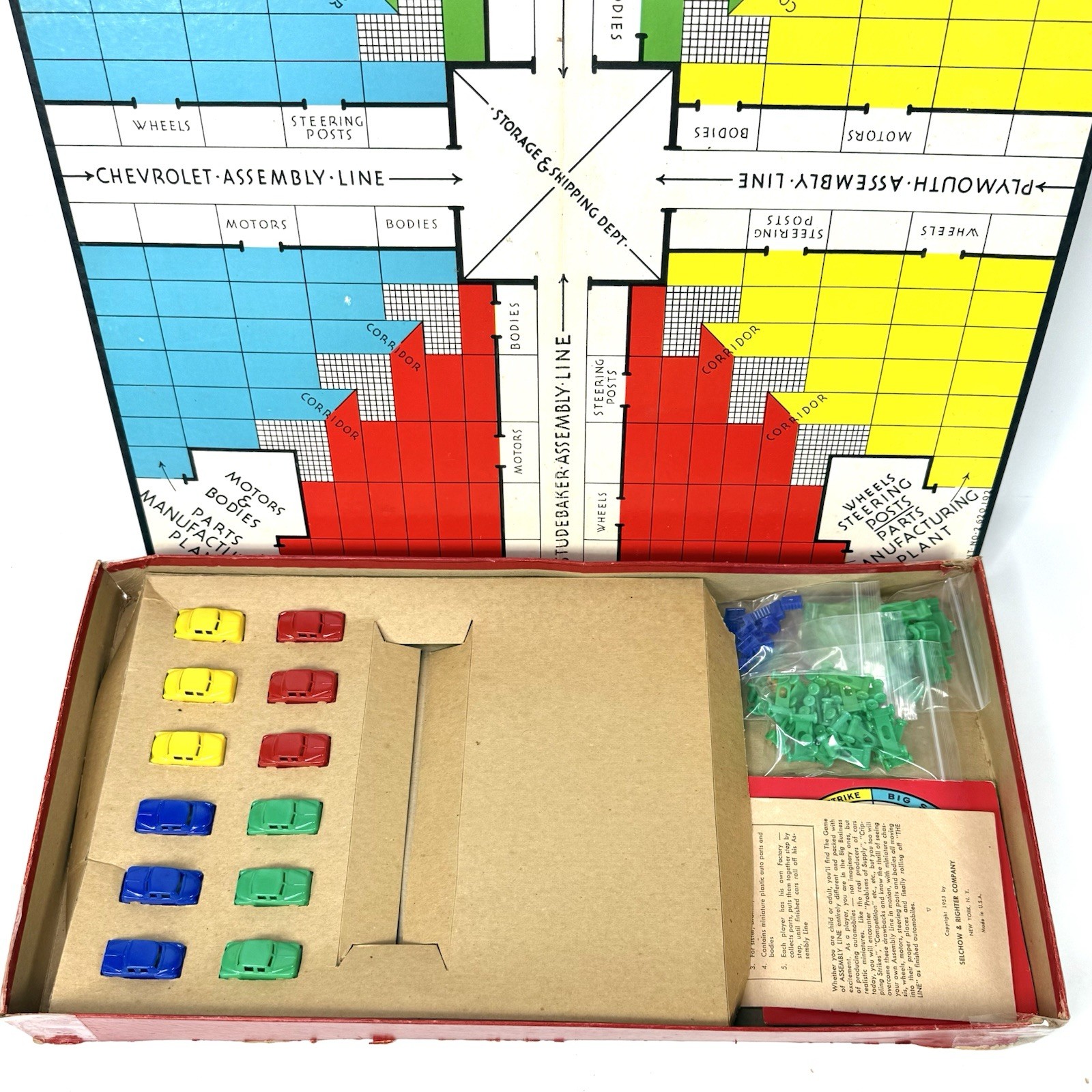 The Game of Assembly Line – Selchow & Righter Co. Board Game No. 61 USA 1953
