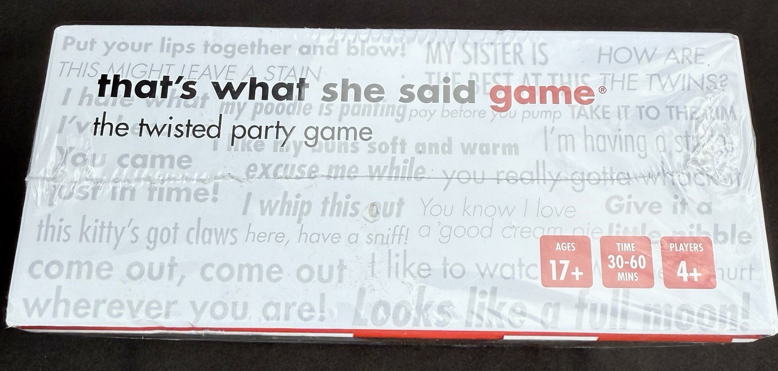 That’s What She Said Adult Party Game Base Set Twisted Innuendos NIB Sealed