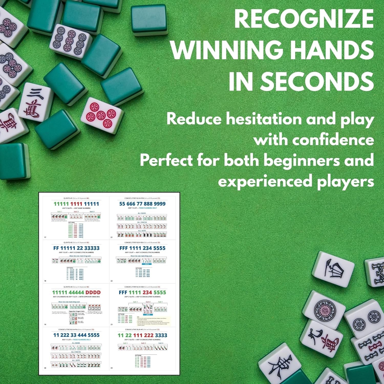 Flash Cards for Mah Jongg Learning – Helps Improve Memory and Problem Solving