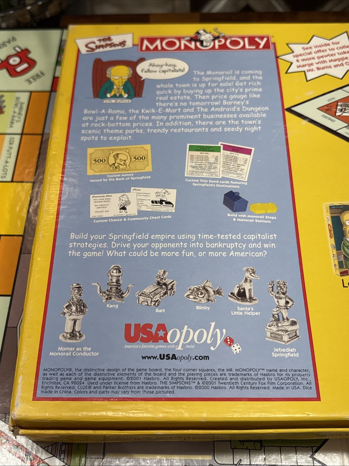 The Simpsons Monopoly 2004 Used Complete Parker Brothers Vtg