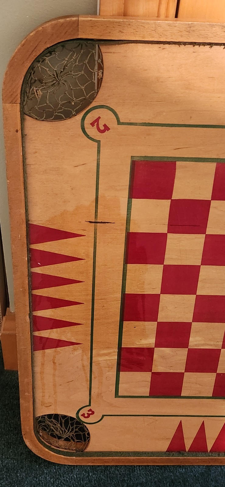 Vintage CARROM GAME BOARD Model 85 wall art