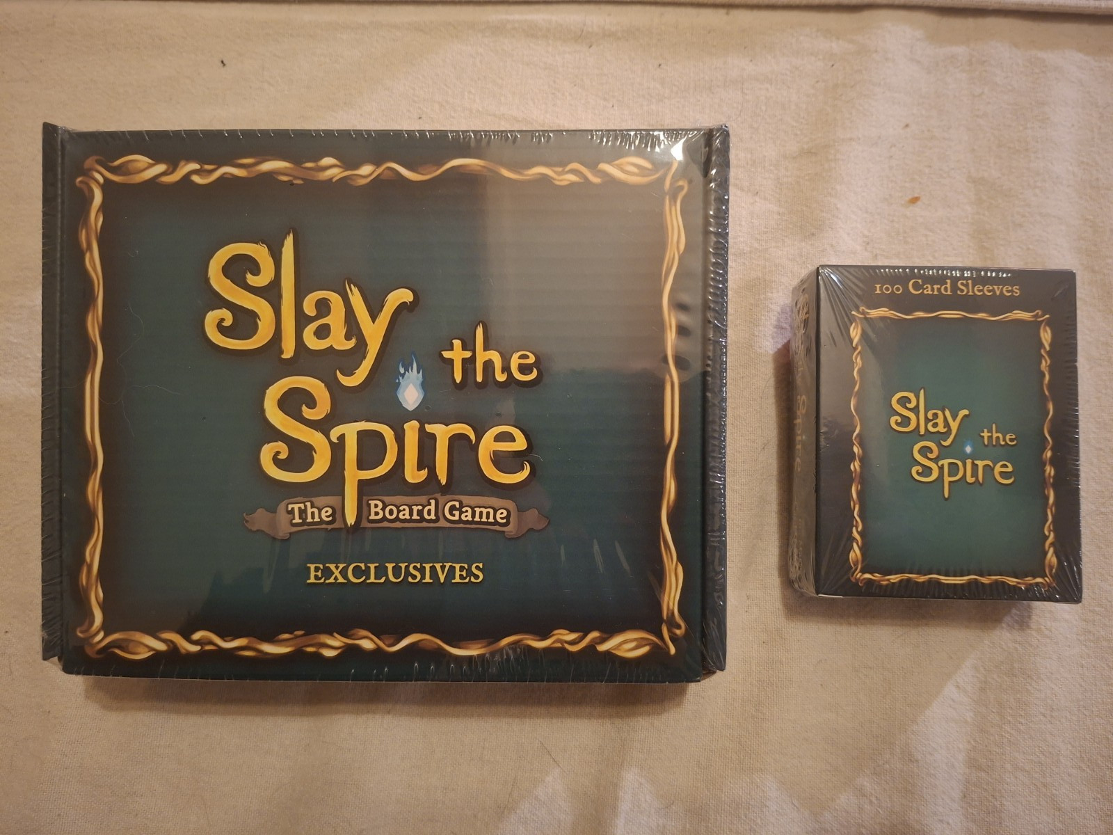 Slay the Spire Board Game Kickstarter Exclusives with Card Sleeves (Brand New)