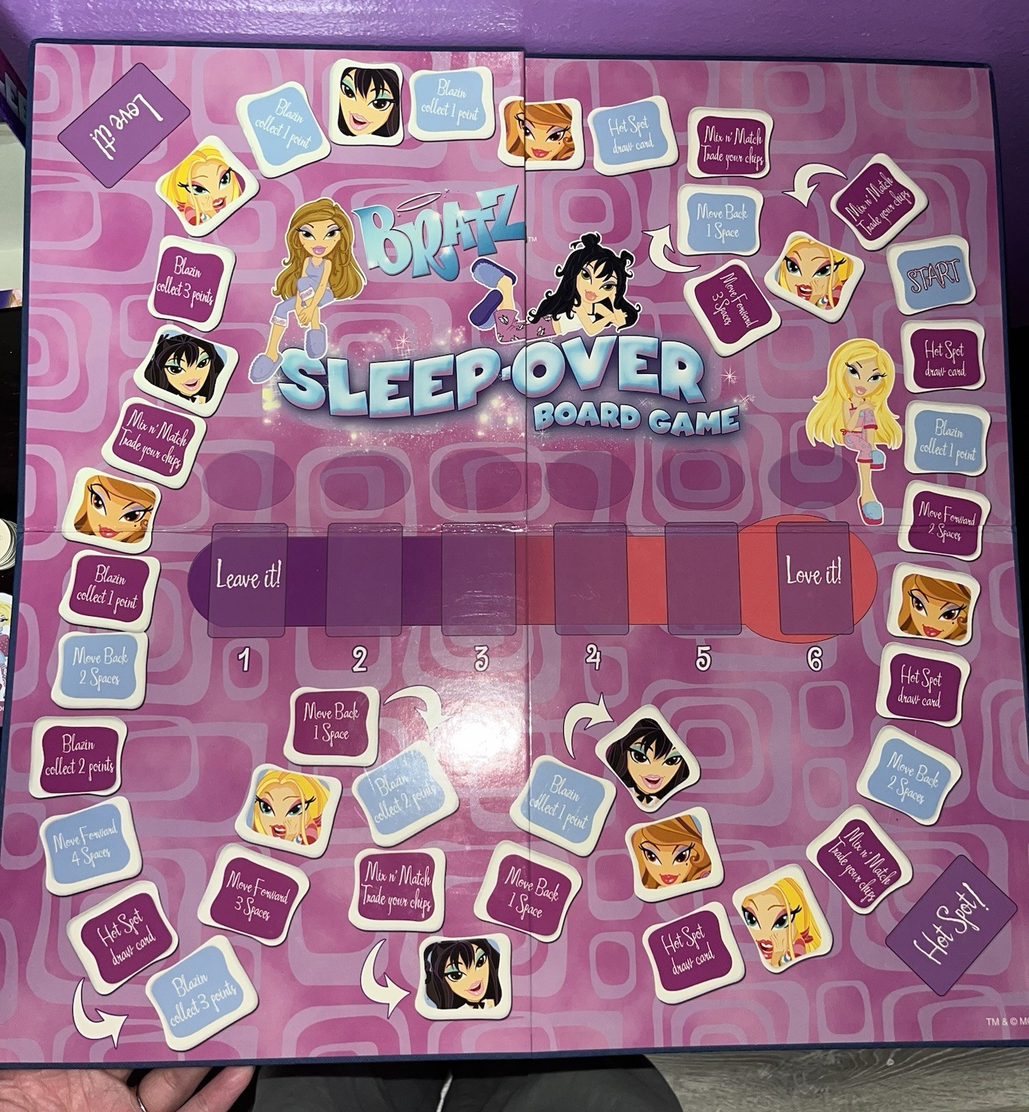 Bratz Sleep Over Board Game MGA Slumber Party Guessing Game