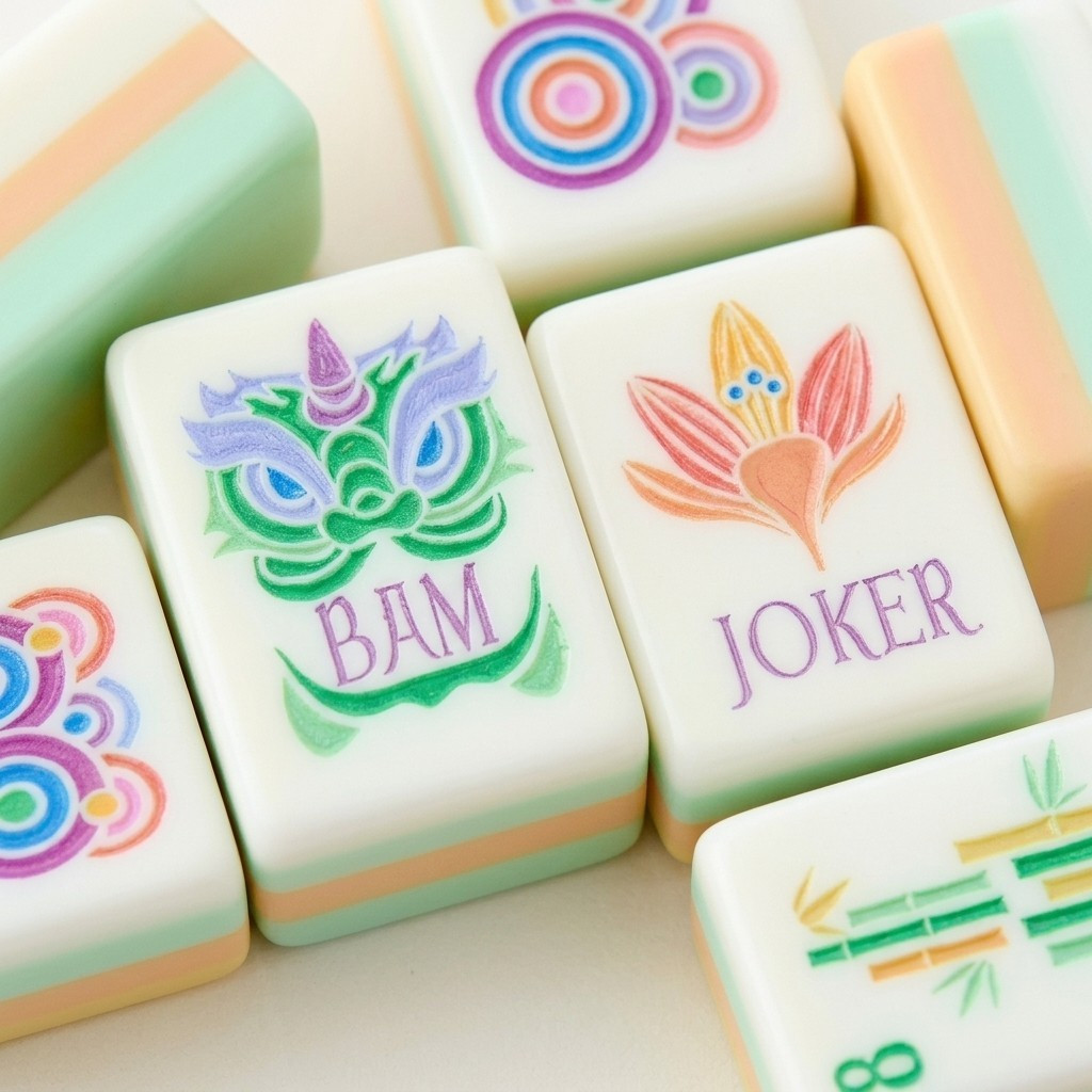 160Pcs 4-Layer Acrylic Yellow American Mahjong Full Set