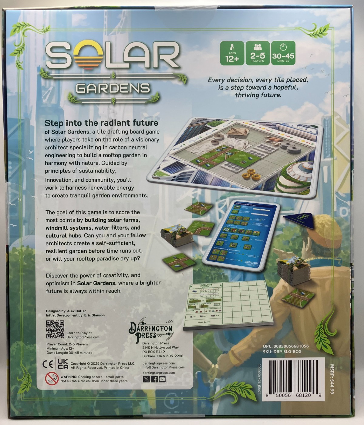 Solar Gardens Board Game Sustainable Tile Drafting Strategy Game 2-5 Players