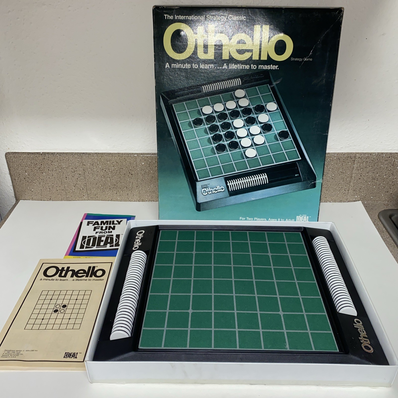 Othello 1984 & Overturn 1993 Board Games Strategy Vintage COMPLETE VG
