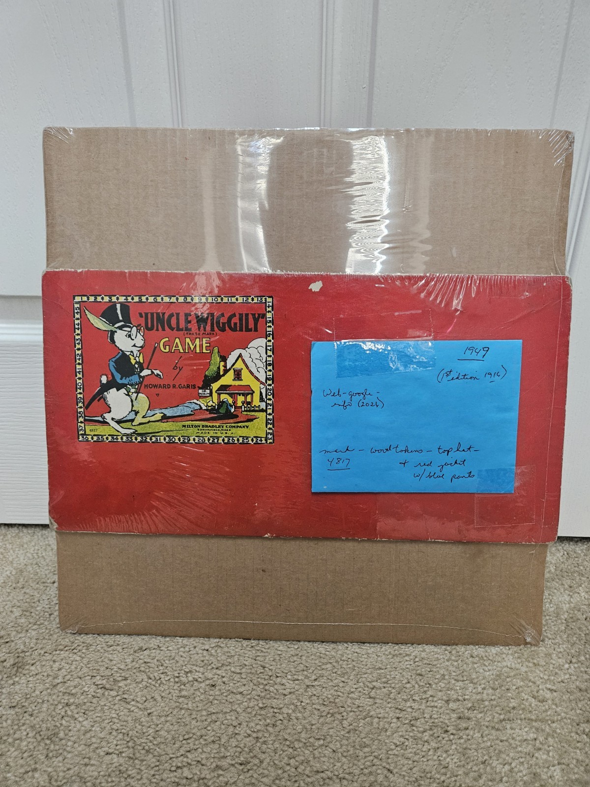 ~ Vintage UNCLE WIGGILY Board Game Red Squid Milton Bradley Howard Garris ~