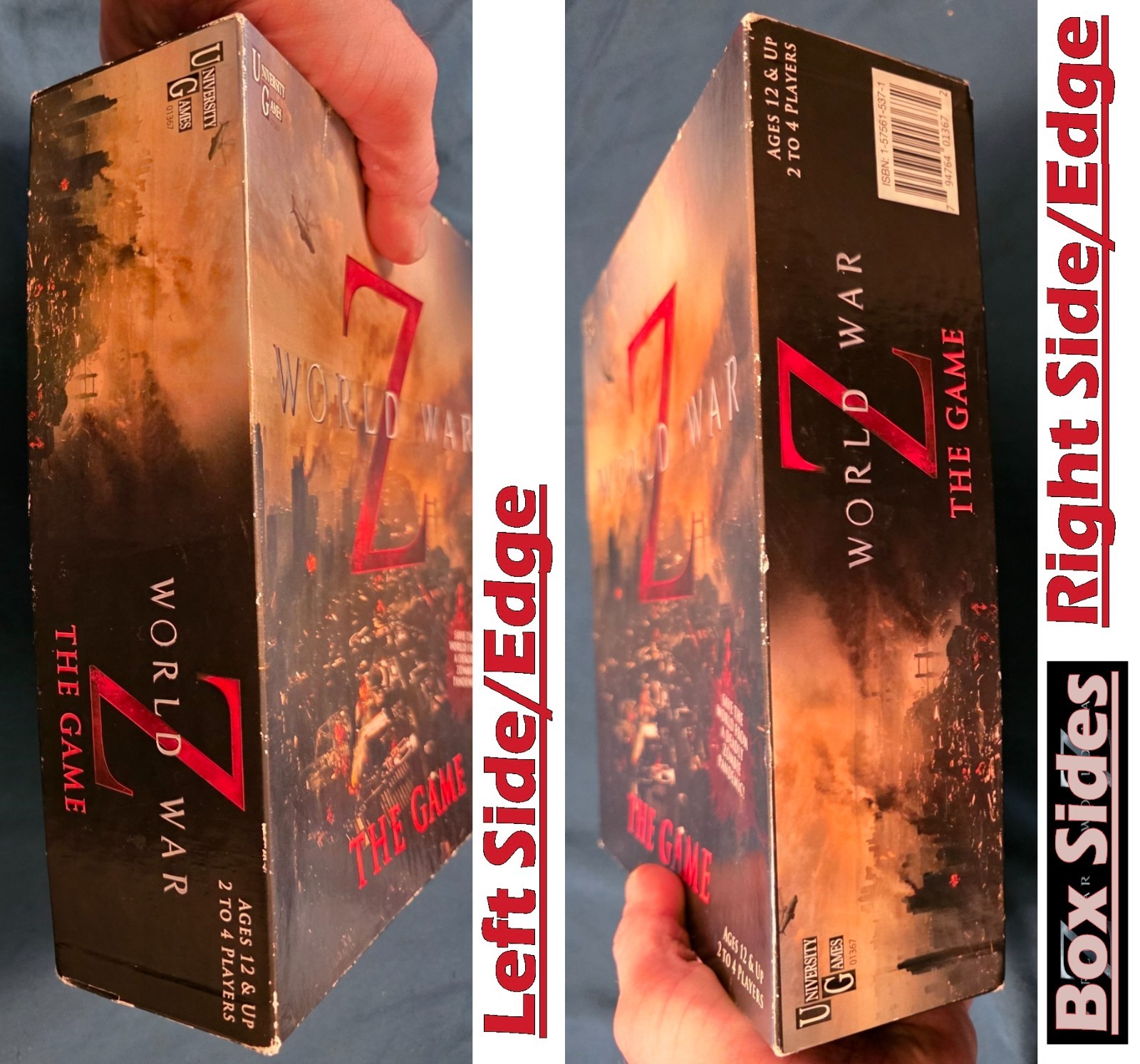 University Games World War Z The Board Game Zombies All Parts Bagged/Sealed