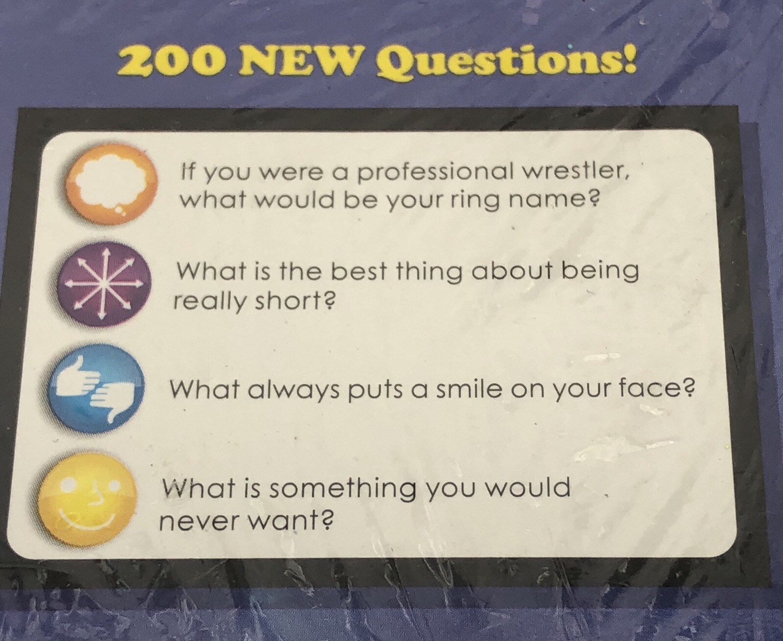 Loaded Questions Junior Card Game Blue No Board Who Said What NEW
