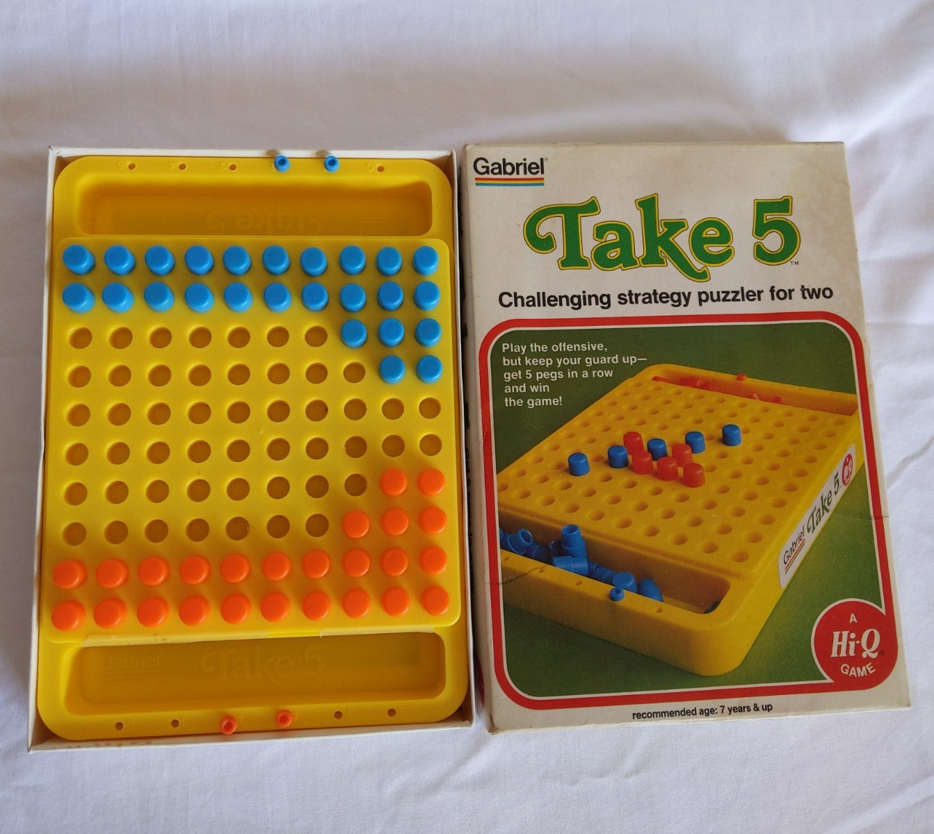 Vintage Gabriel Take 5 Challenging Strategy Puzzler For Two Hi Q Game 77452