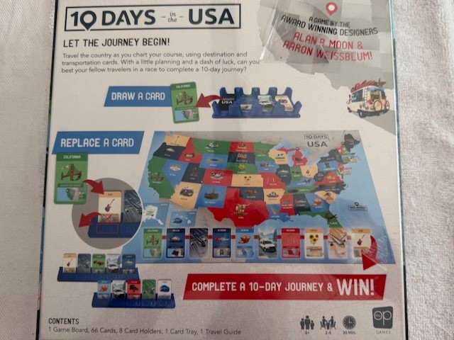 10 Days in the USA – Board Game Sealed – Brand New