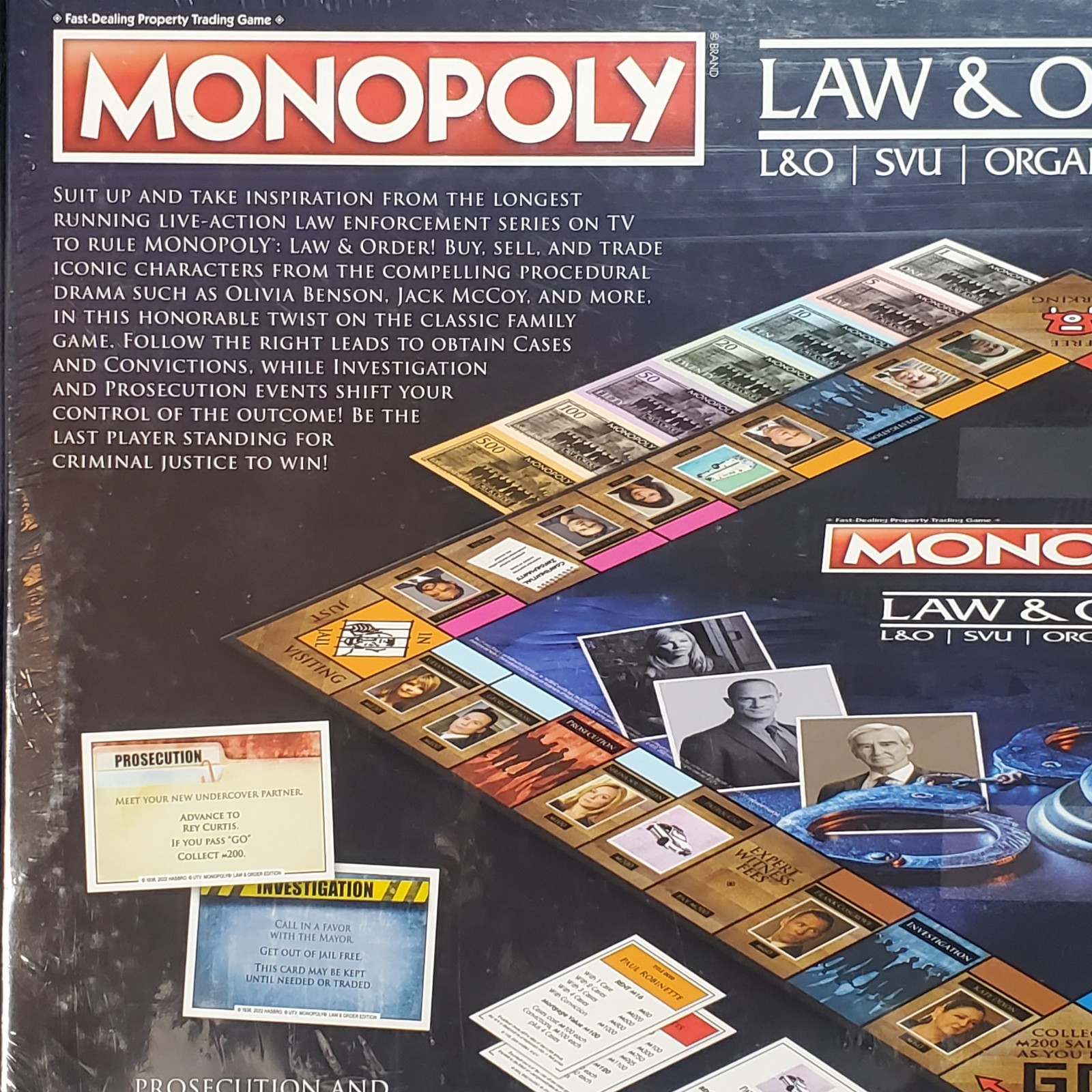 Monopoly Law and Order SVU Organized Crime Board Game SEALED Hasbro USAopoly