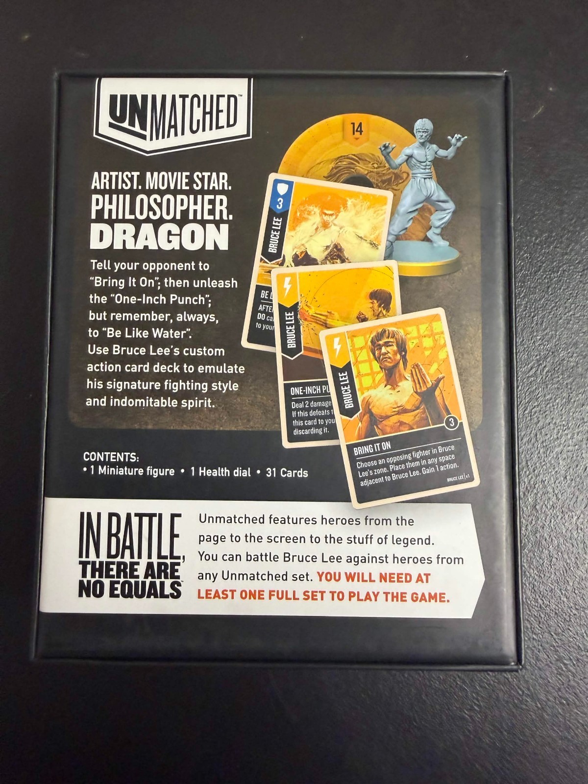 Unmatched Bruce Lee Restoration Games Expansion Complete NM Played Once