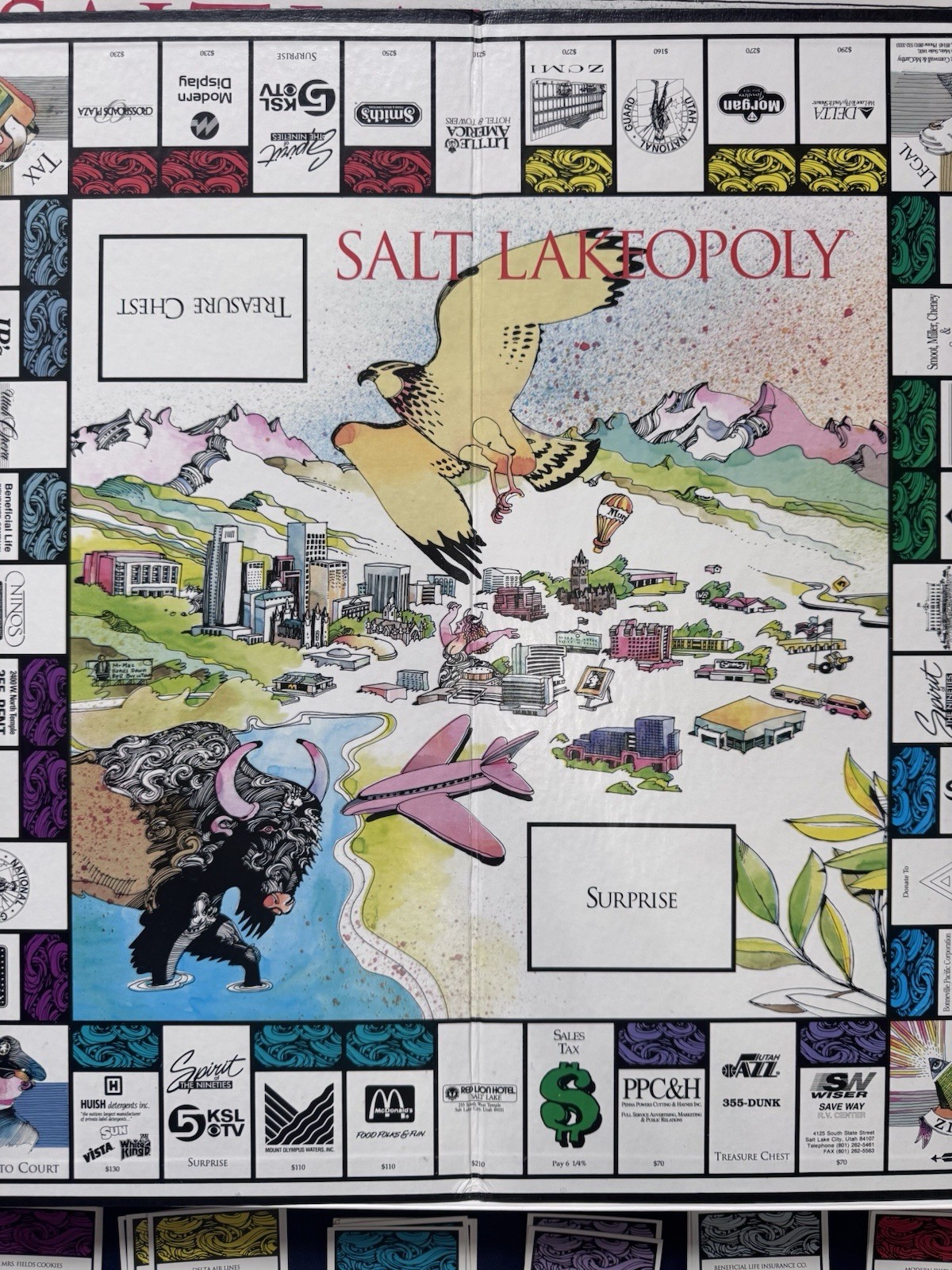 Salt Lakeopoly Board Game Complete Monopoly Utah Worldopoly