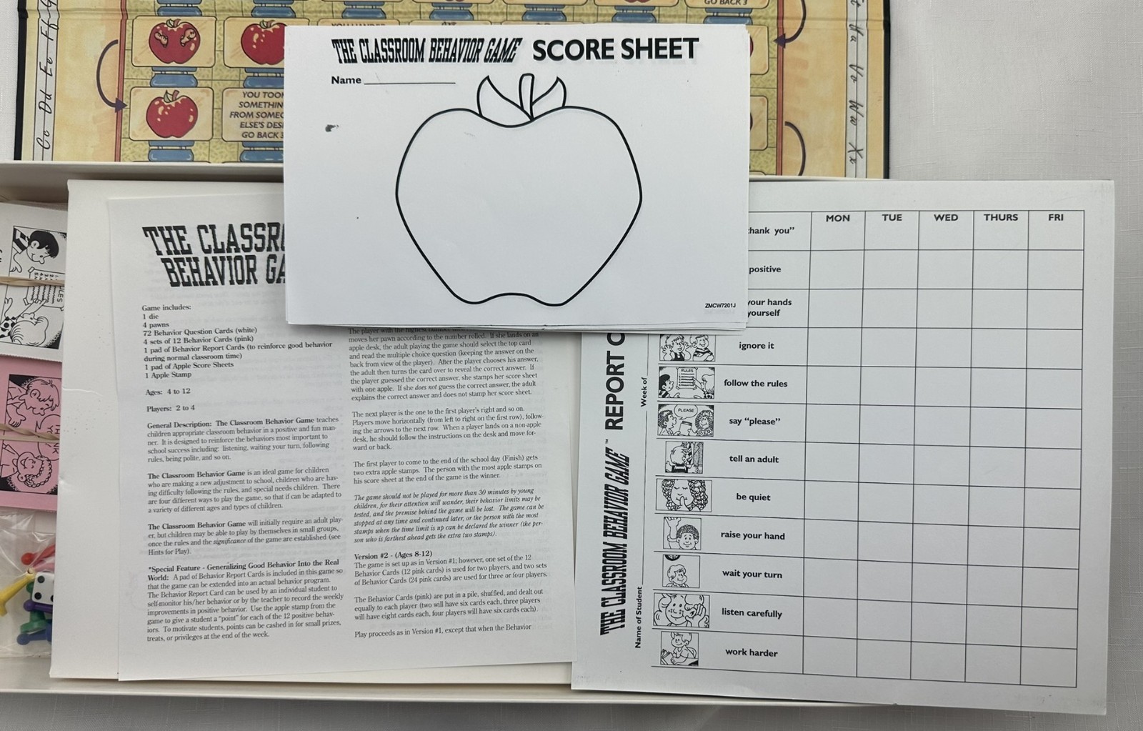 1993 The Classroom Behavior Game Educational Board Game Complete Great Condition