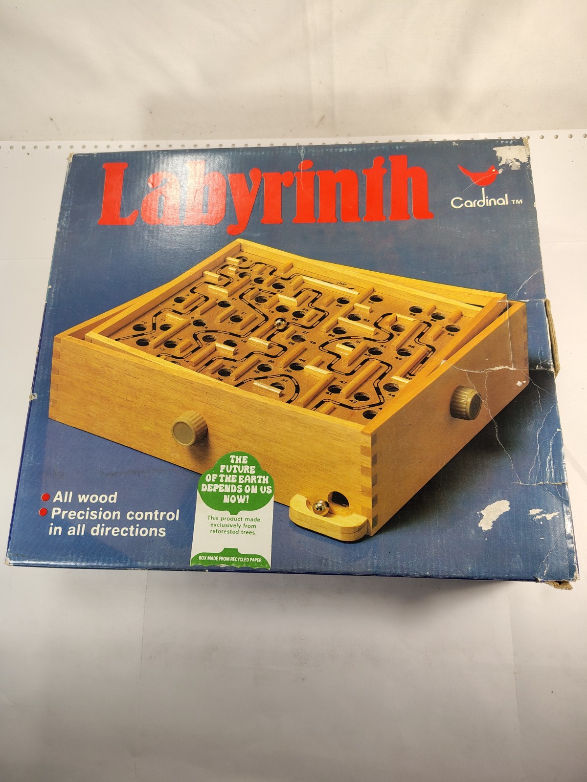 Vintage 1990’s Labyrinth Premiere Edition – Wooden Marble Game by Cardinal