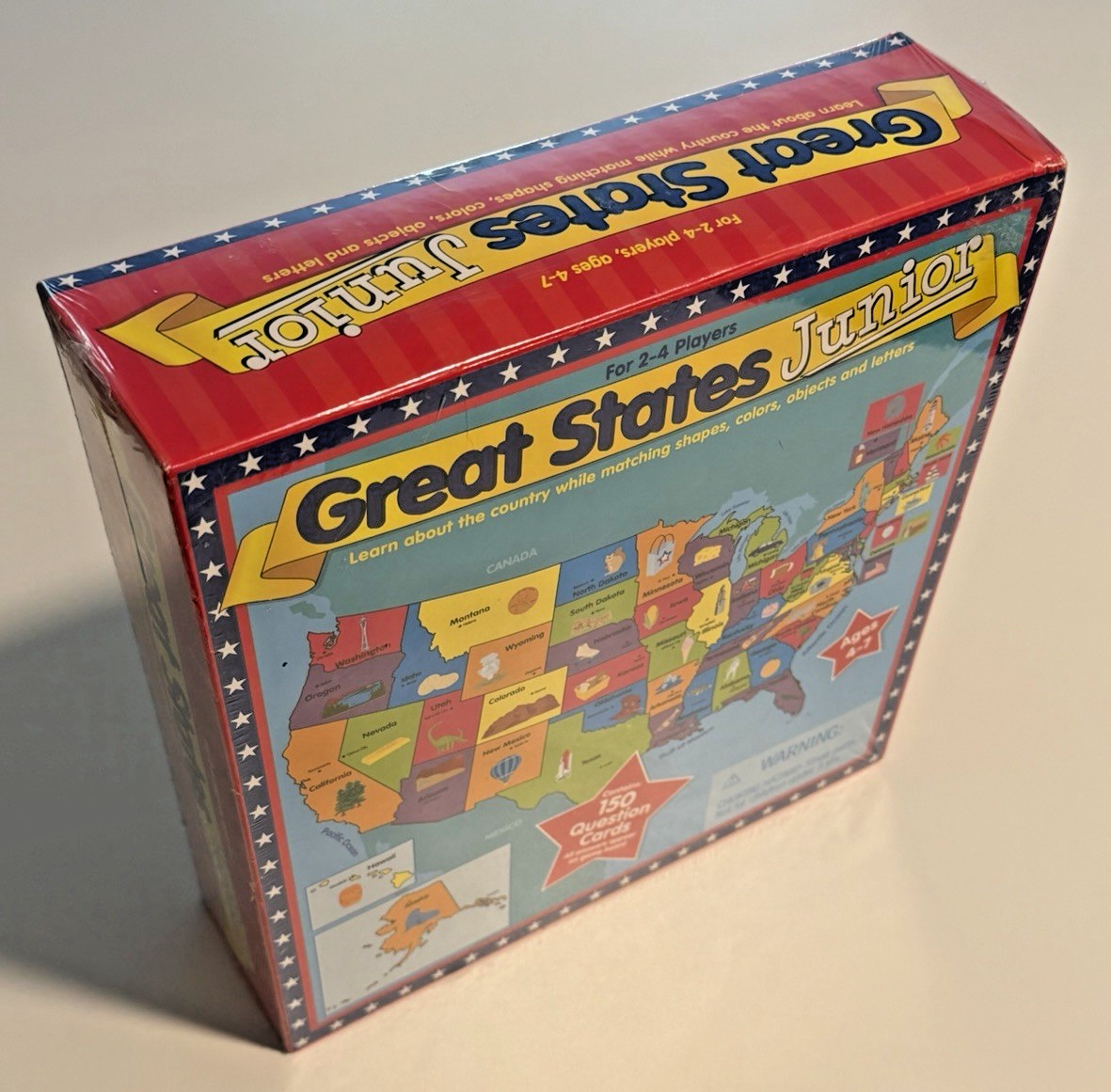 Great States Junior Board Game Factory Sealed 2003 Educational Geography Learn