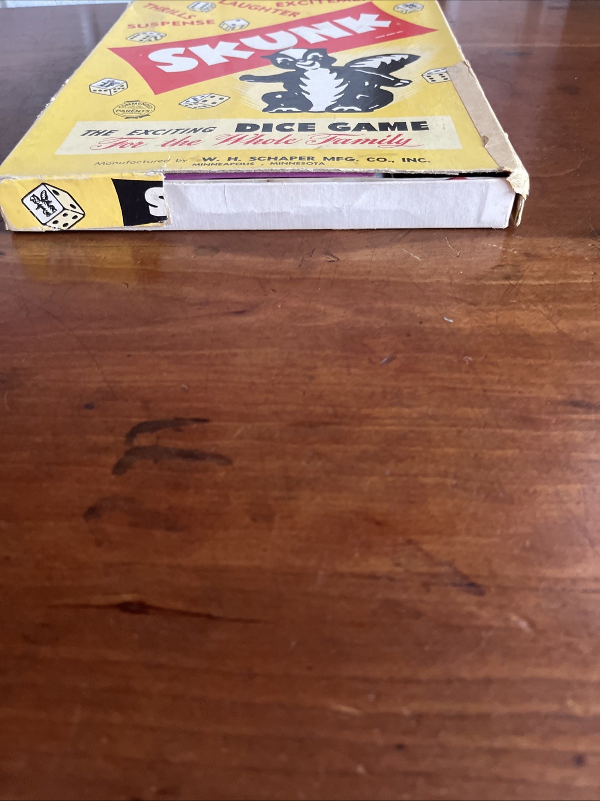 1953 Schaper Vintage Skunk Board Dice Game